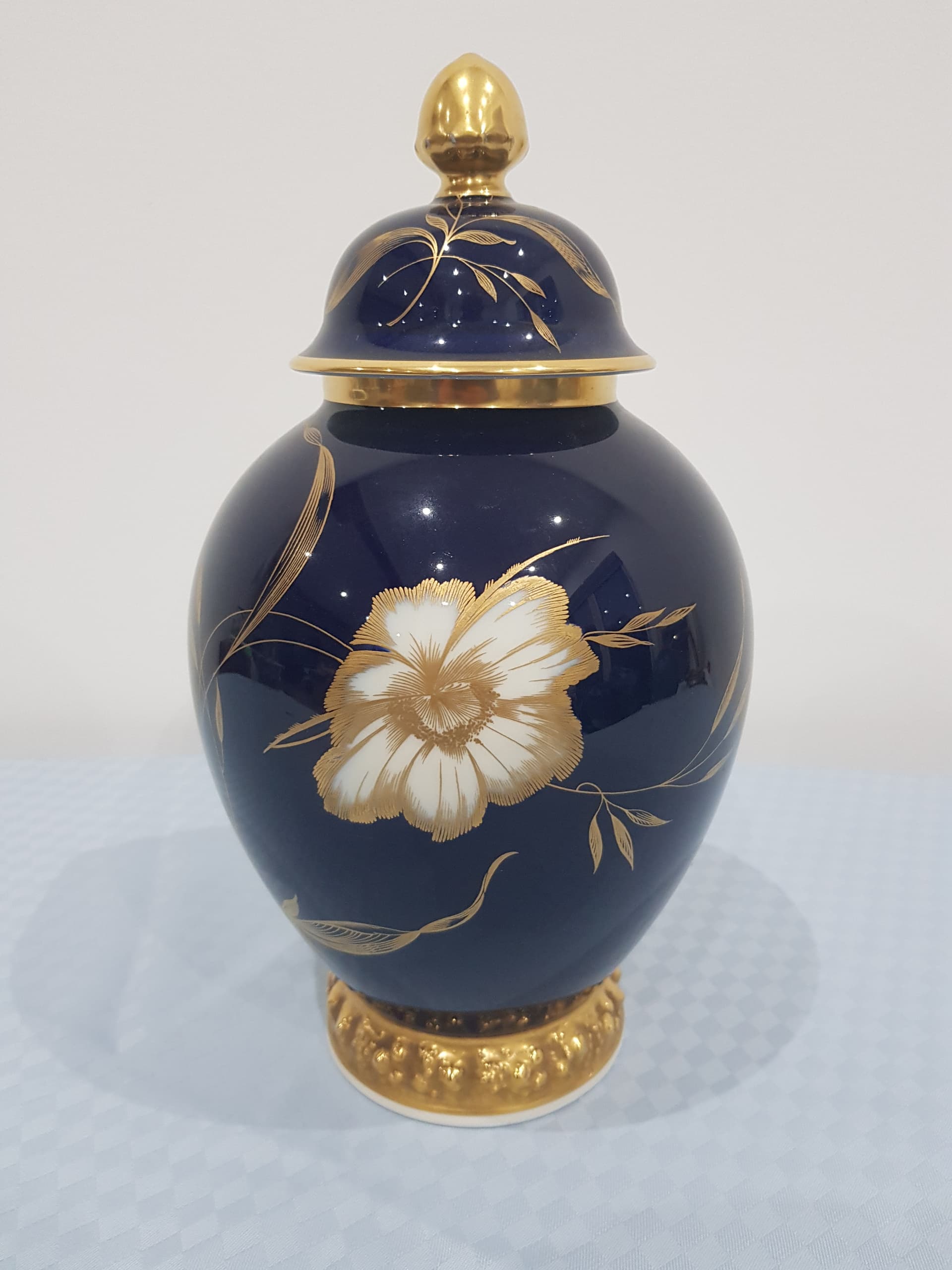 Amphora Maria, cobalt, porcelain, gilt, by P. Rosenthal, Germany, 1940s - 364996