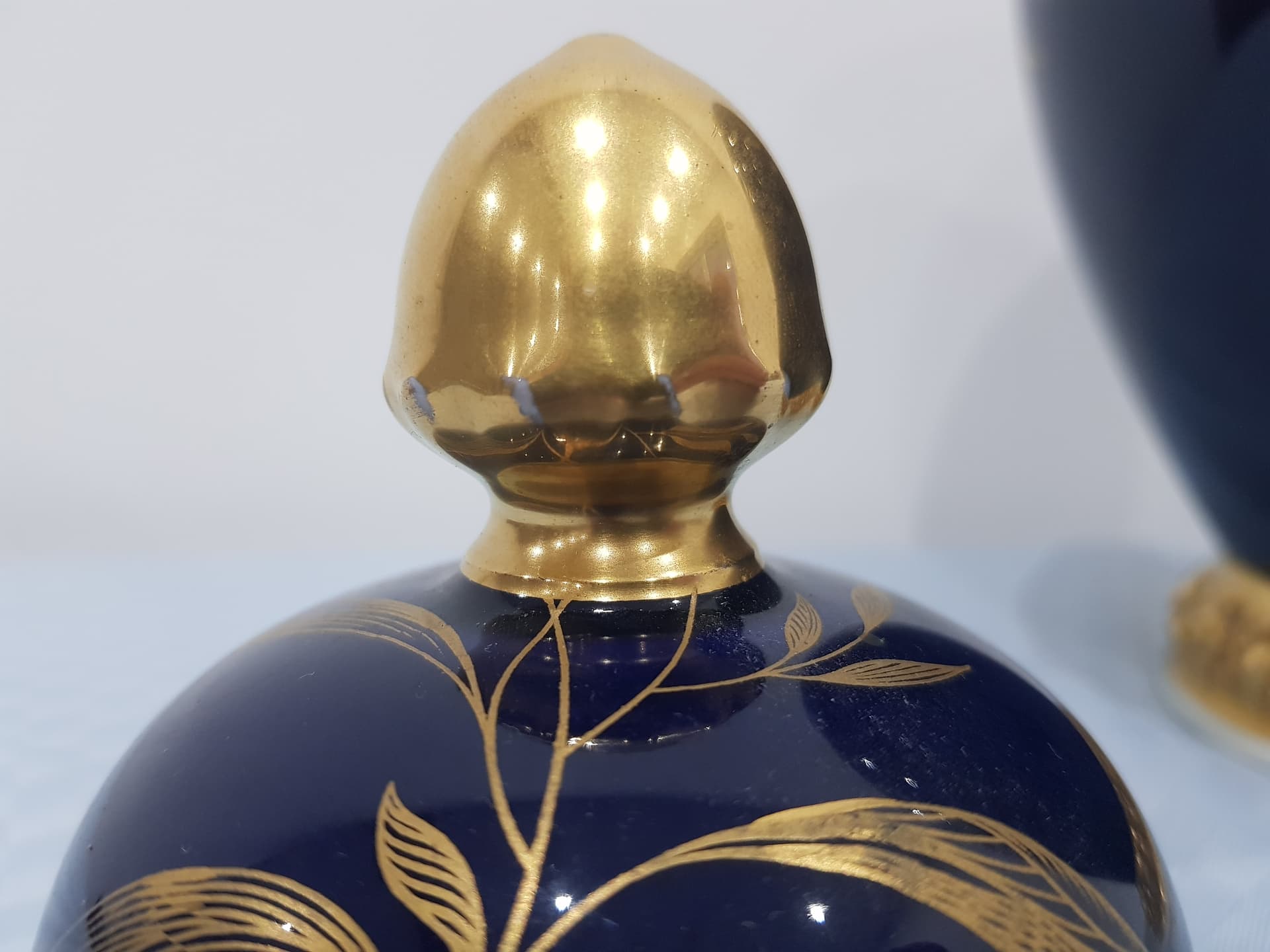 Amphora Maria, cobalt, porcelain, gilt, by P. Rosenthal, Germany, 1940s - 364999