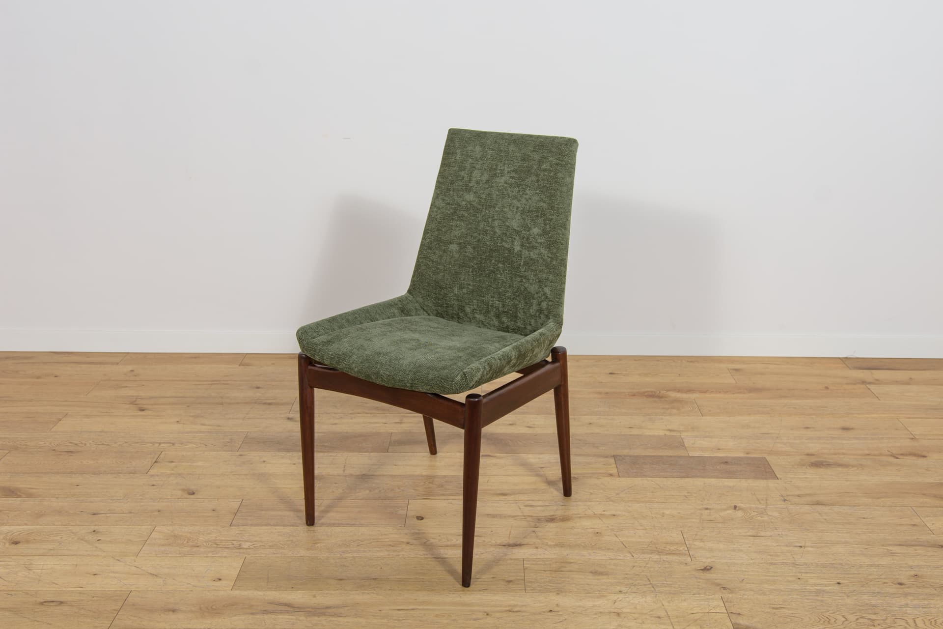 set of six chairs Hamilton, green fabric, brown teak, by R. Heritage, for Archie Shine, United Kingdom, 1960s - 365010