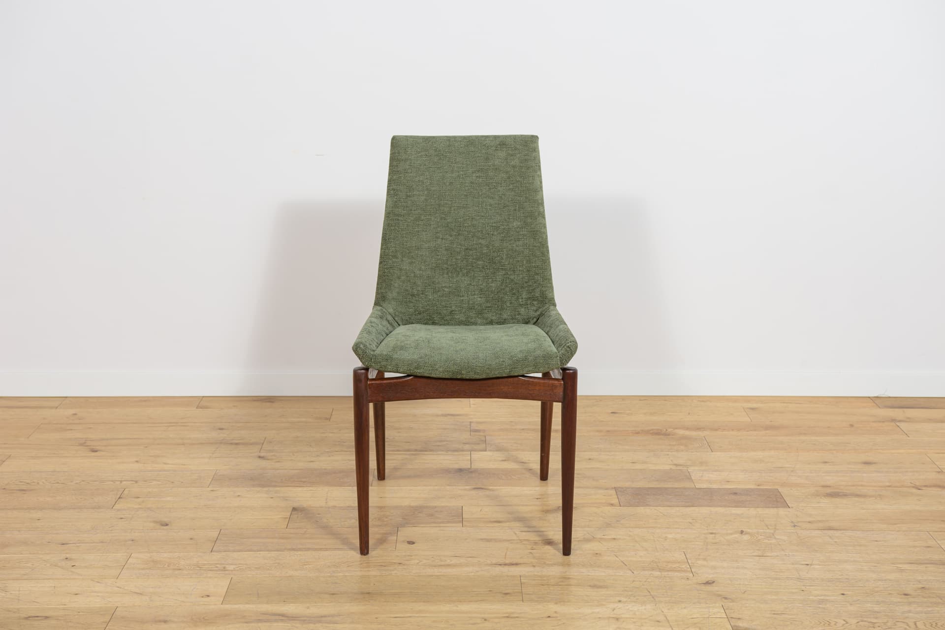 set of six chairs Hamilton, green fabric, brown teak, by R. Heritage, for Archie Shine, United Kingdom, 1960s - 365008