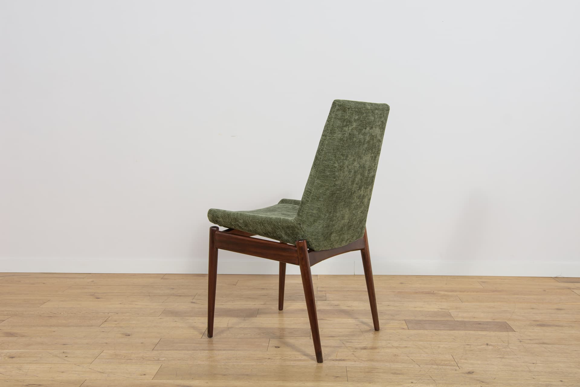 set of six chairs Hamilton, green fabric, brown teak, by R. Heritage, for Archie Shine, United Kingdom, 1960s - 365011