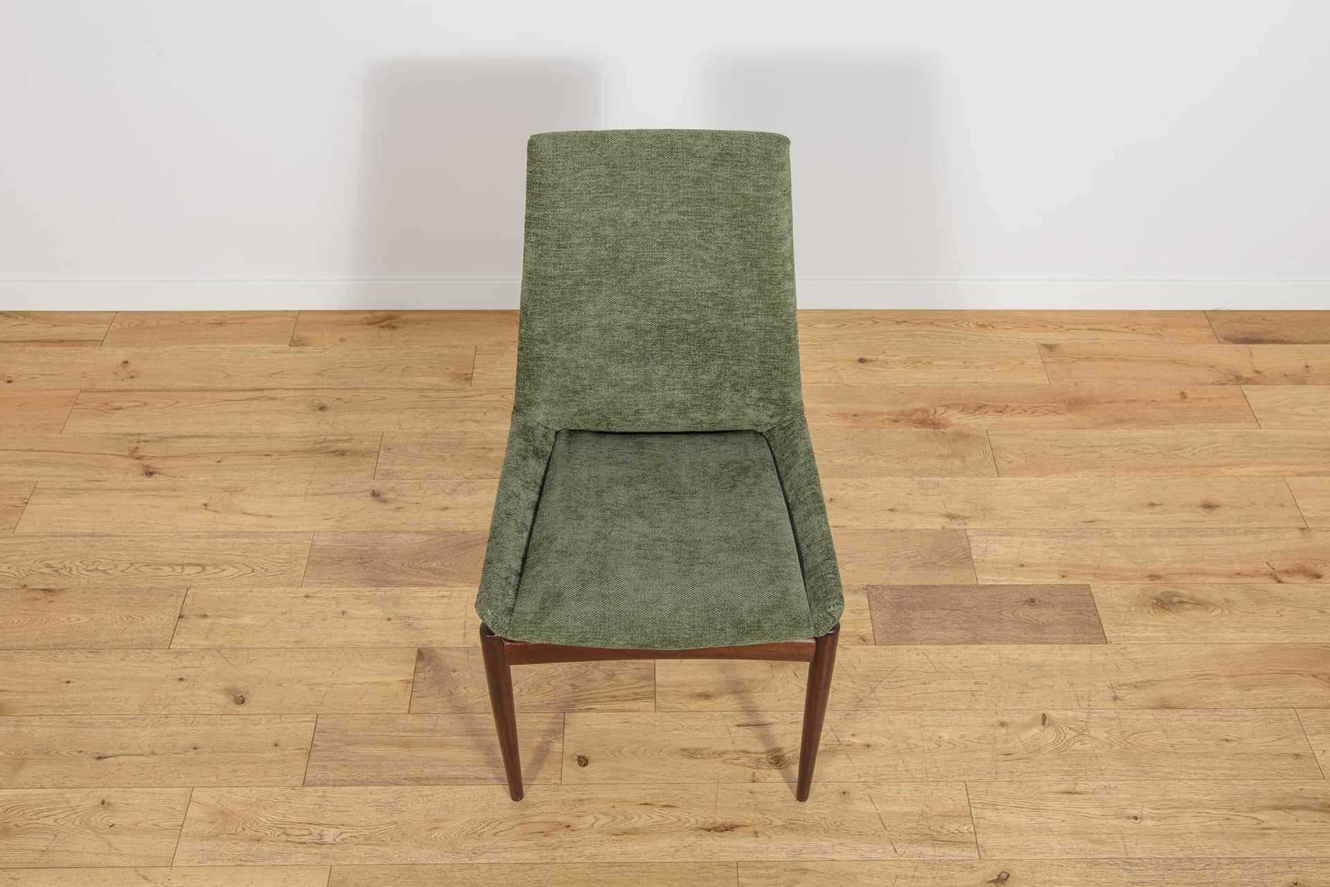 set of six chairs Hamilton, green fabric, brown teak, by R. Heritage, for Archie Shine, United Kingdom, 1960s - 365009