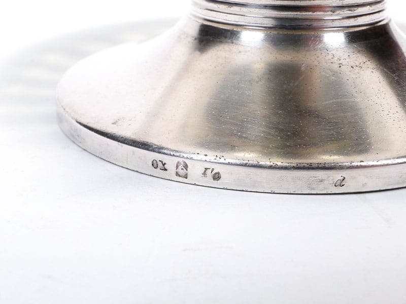 Sugar Bowl, Art Nouveau, silver brass, green crystal, WMF, Germany, early 20th century - 365034