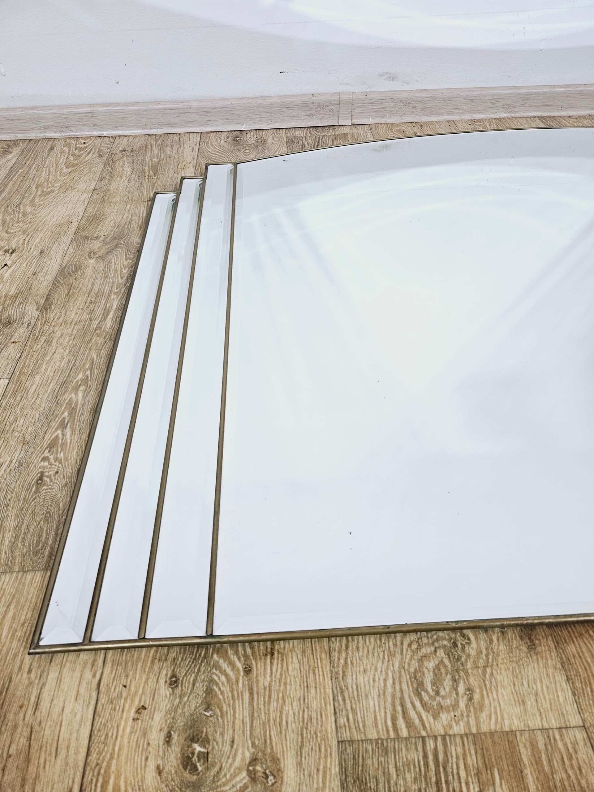 Wall mirror Art Deco, silver glass, Germany, 1980s - 365046