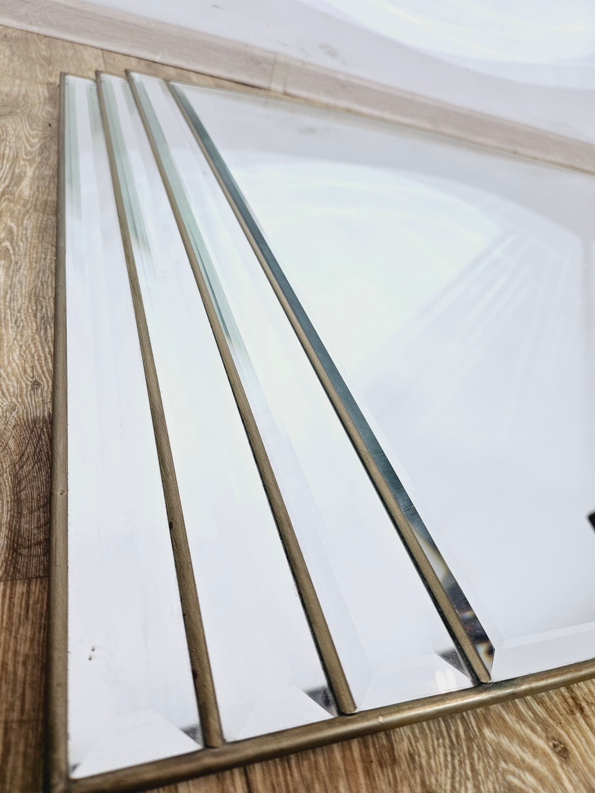 Wall mirror Art Deco, silver glass, Germany, 1980s - 365049