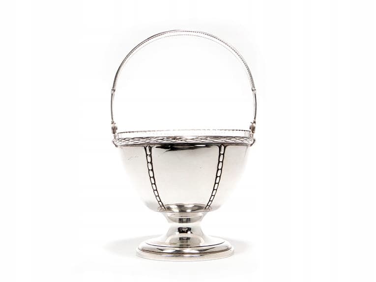 Sugar bowl, silver brass, crystal, Wilhelm Wolf, Germany, 1920s - 365091