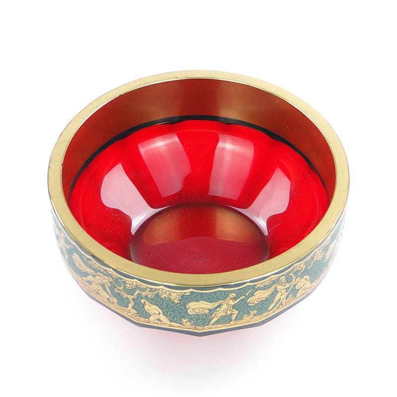 Jardiniere Art Deco, ruby glass, gilt, by J. Hoffmann, Moser, Czechia, 1920s - 365118