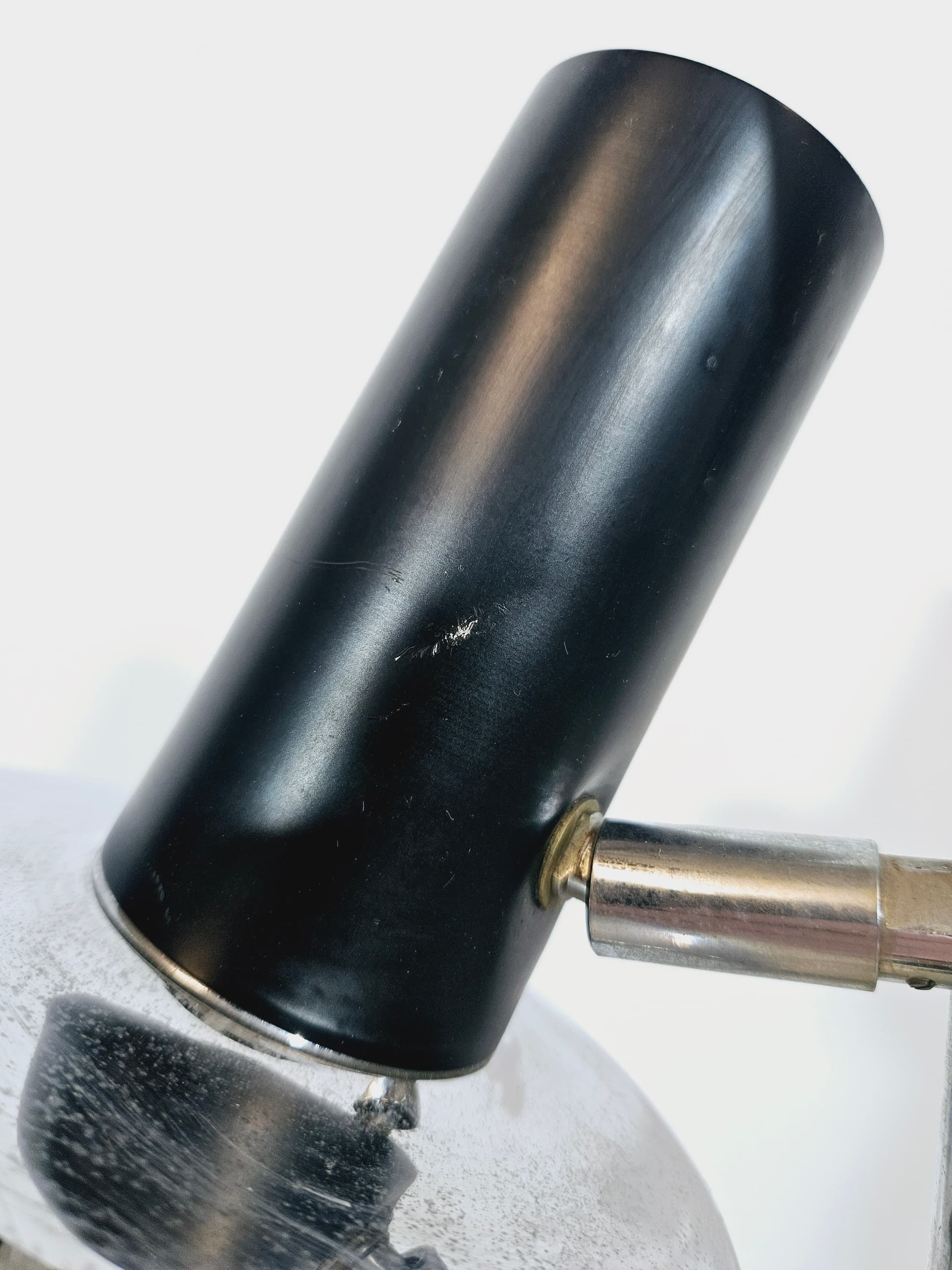 Floor lamp DBGM, silver black, chrome steel plastic, Germany, 1970s. - 365131