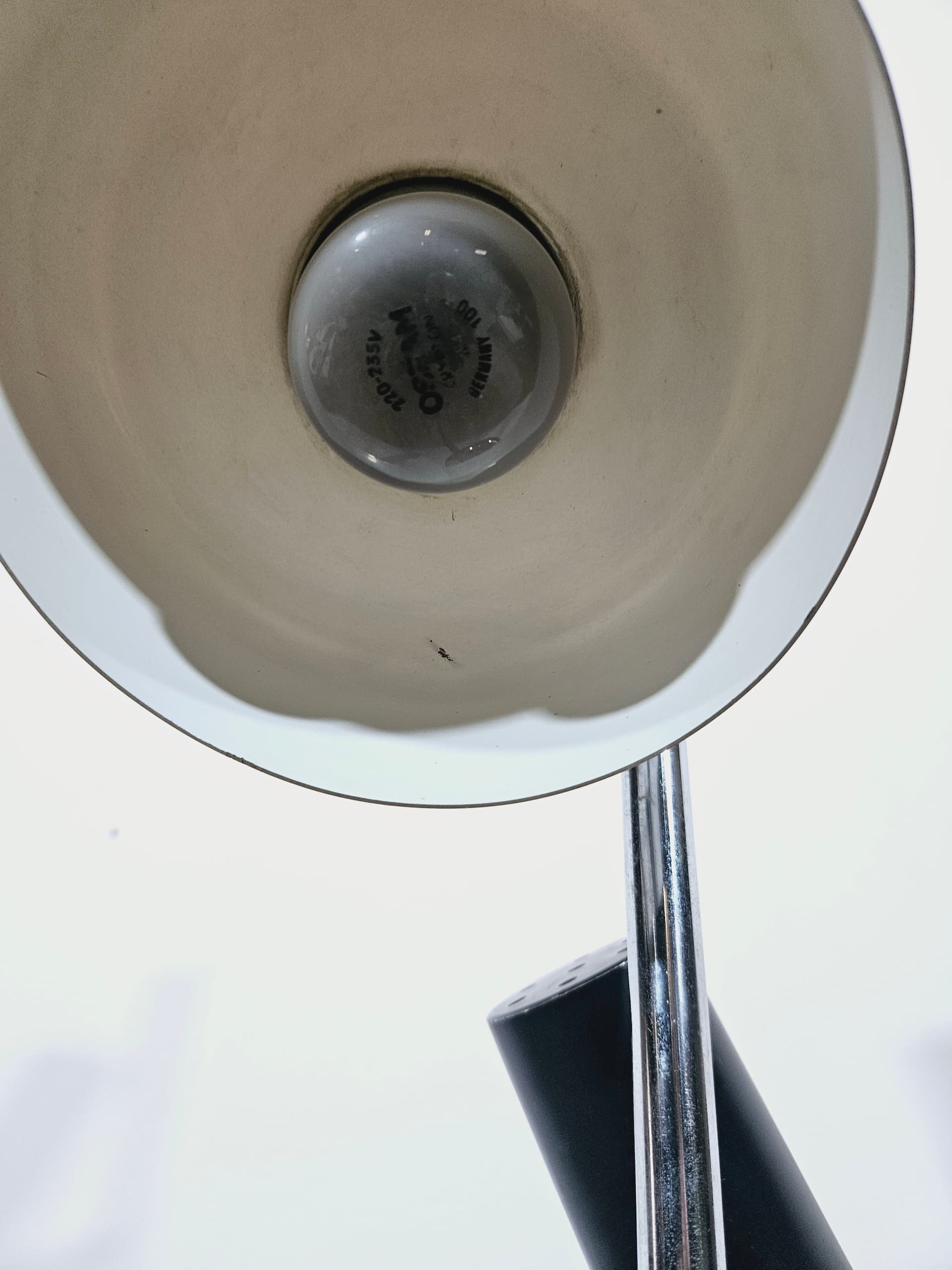 Floor lamp DBGM, silver black, chrome steel plastic, Germany, 1970s. - 365133