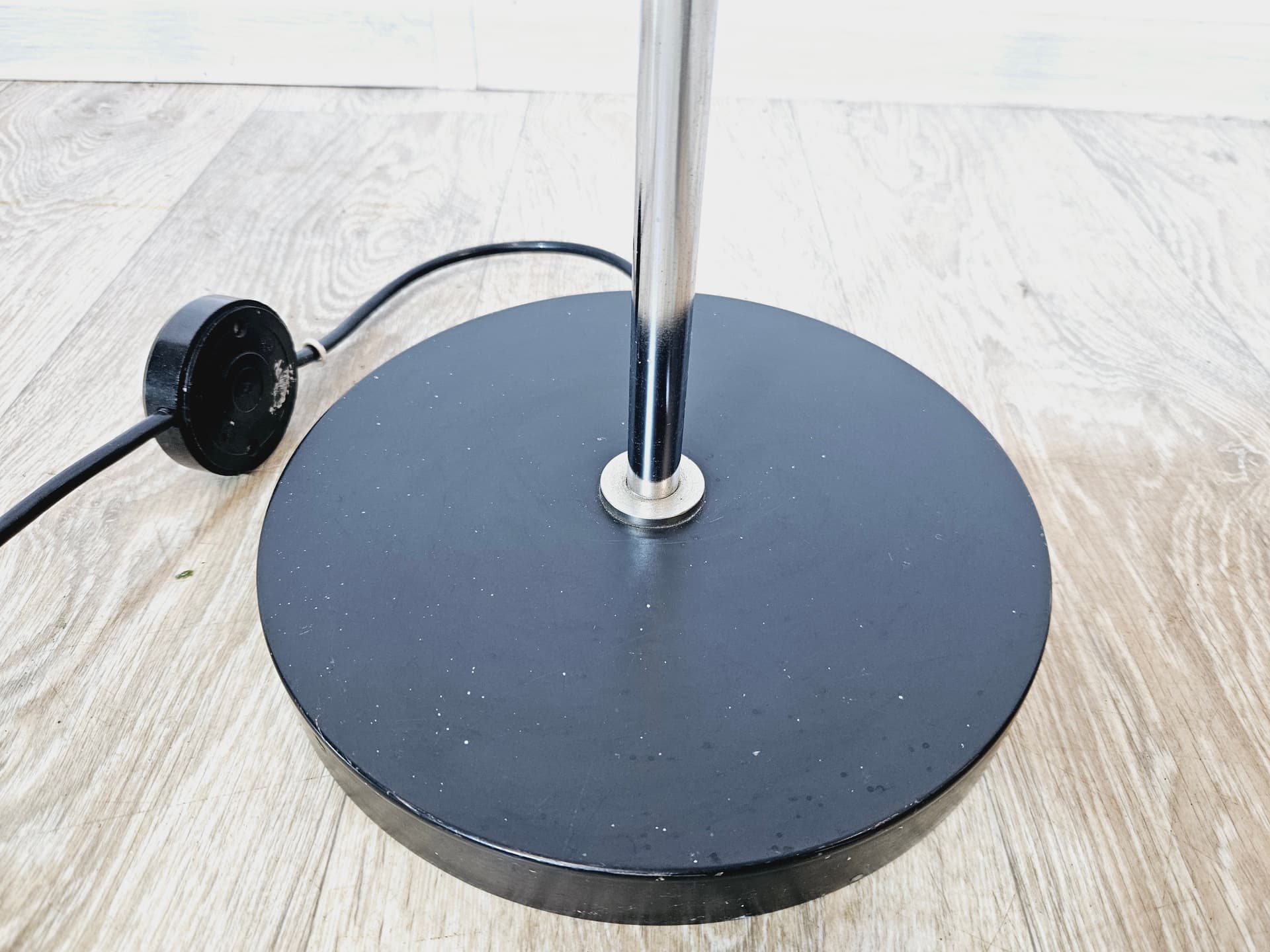 Floor lamp DBGM, silver black, chrome steel plastic, Germany, 1970s. - 365128