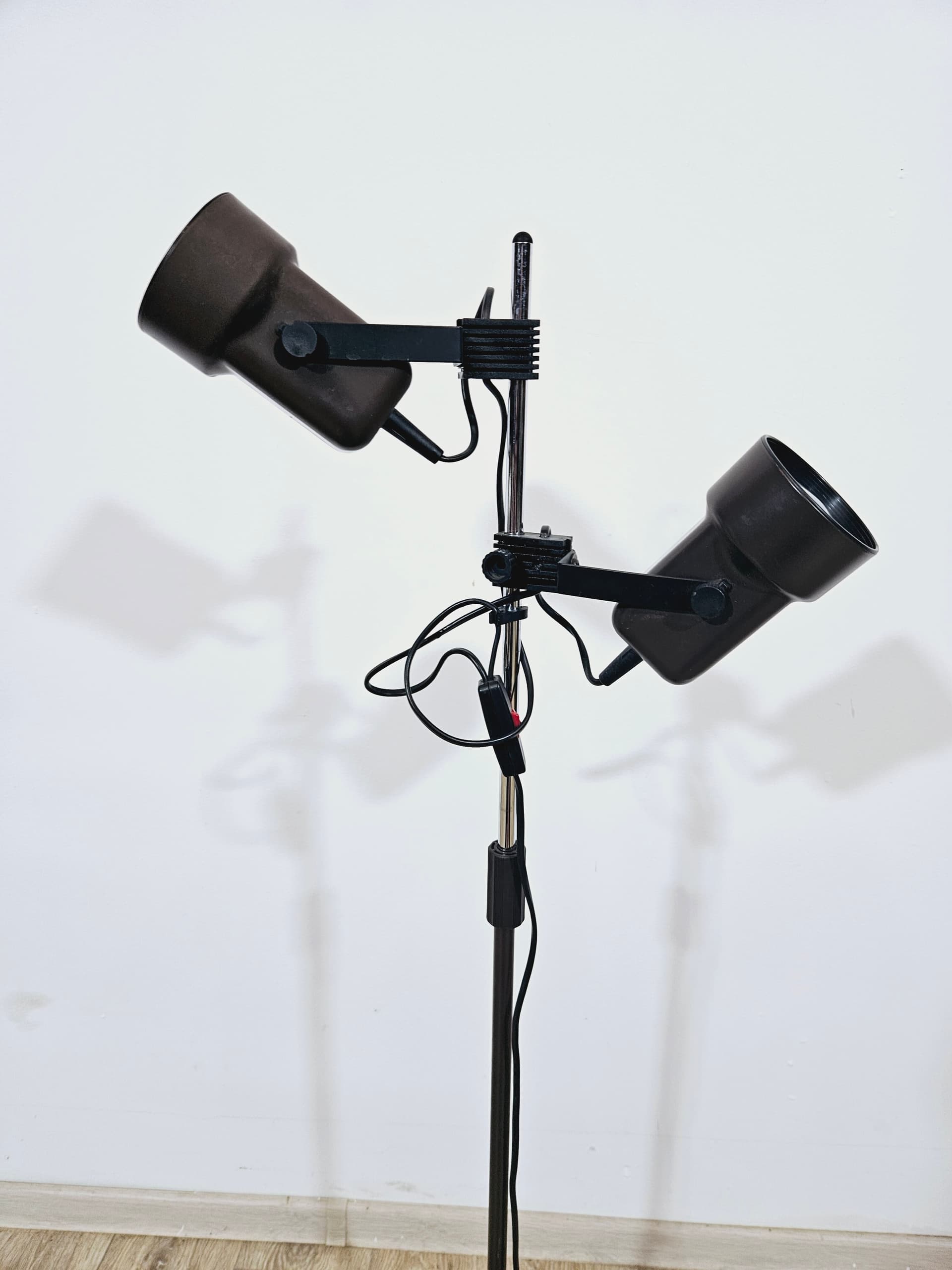 Floor lamp, black metal, Germany, 1960s. - 365139