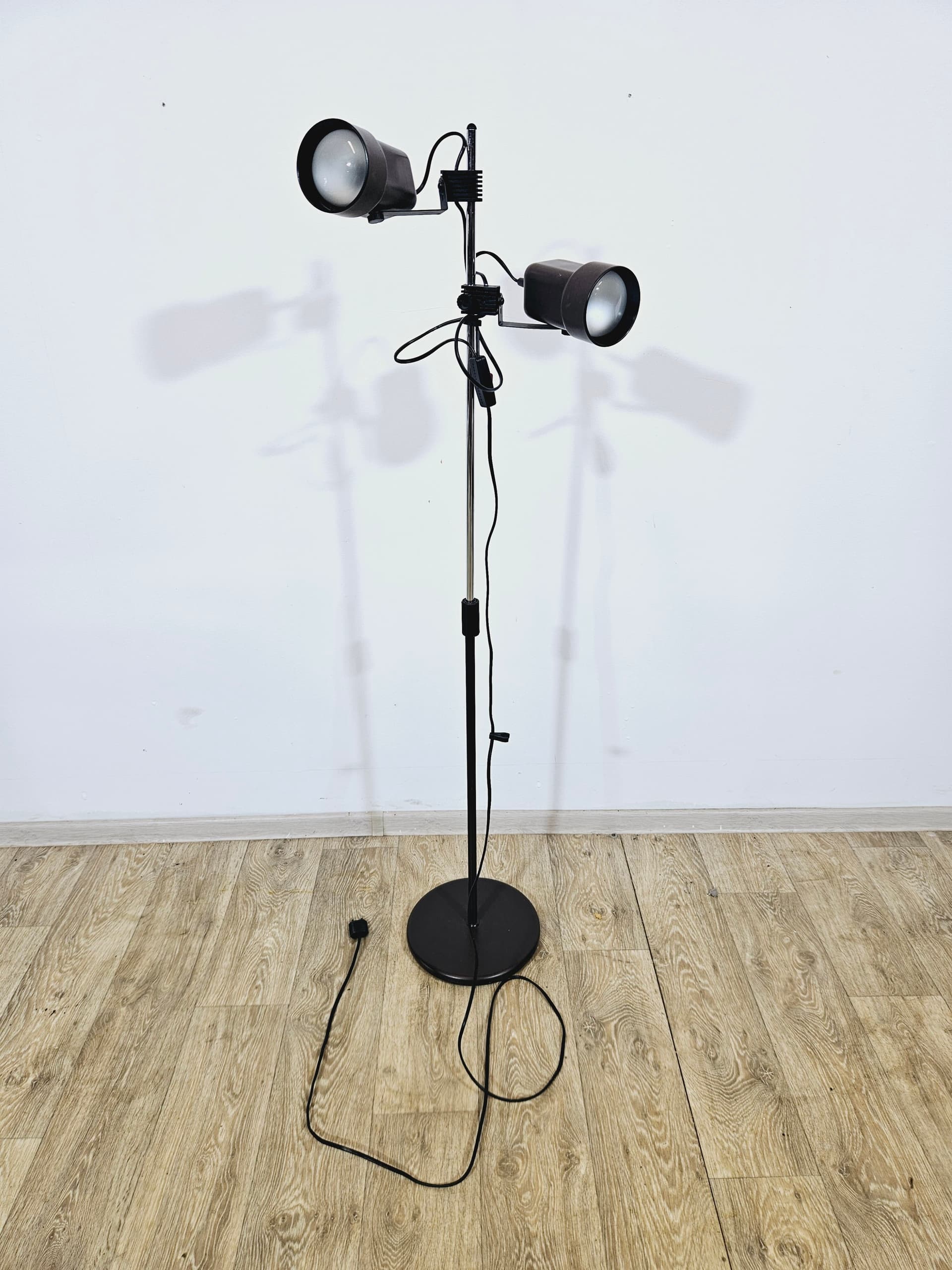 Floor lamp, black metal, Germany, 1960s. - 365146
