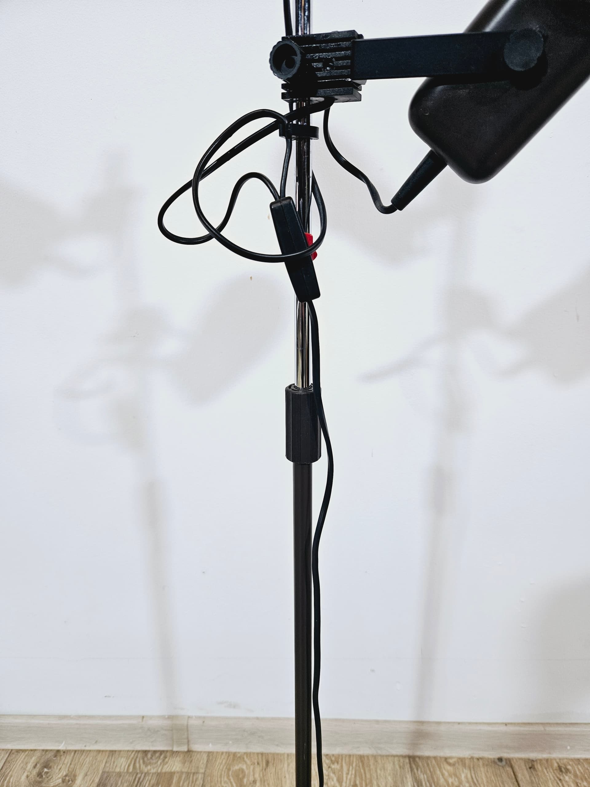 Floor lamp, black metal, Germany, 1960s. - 365138