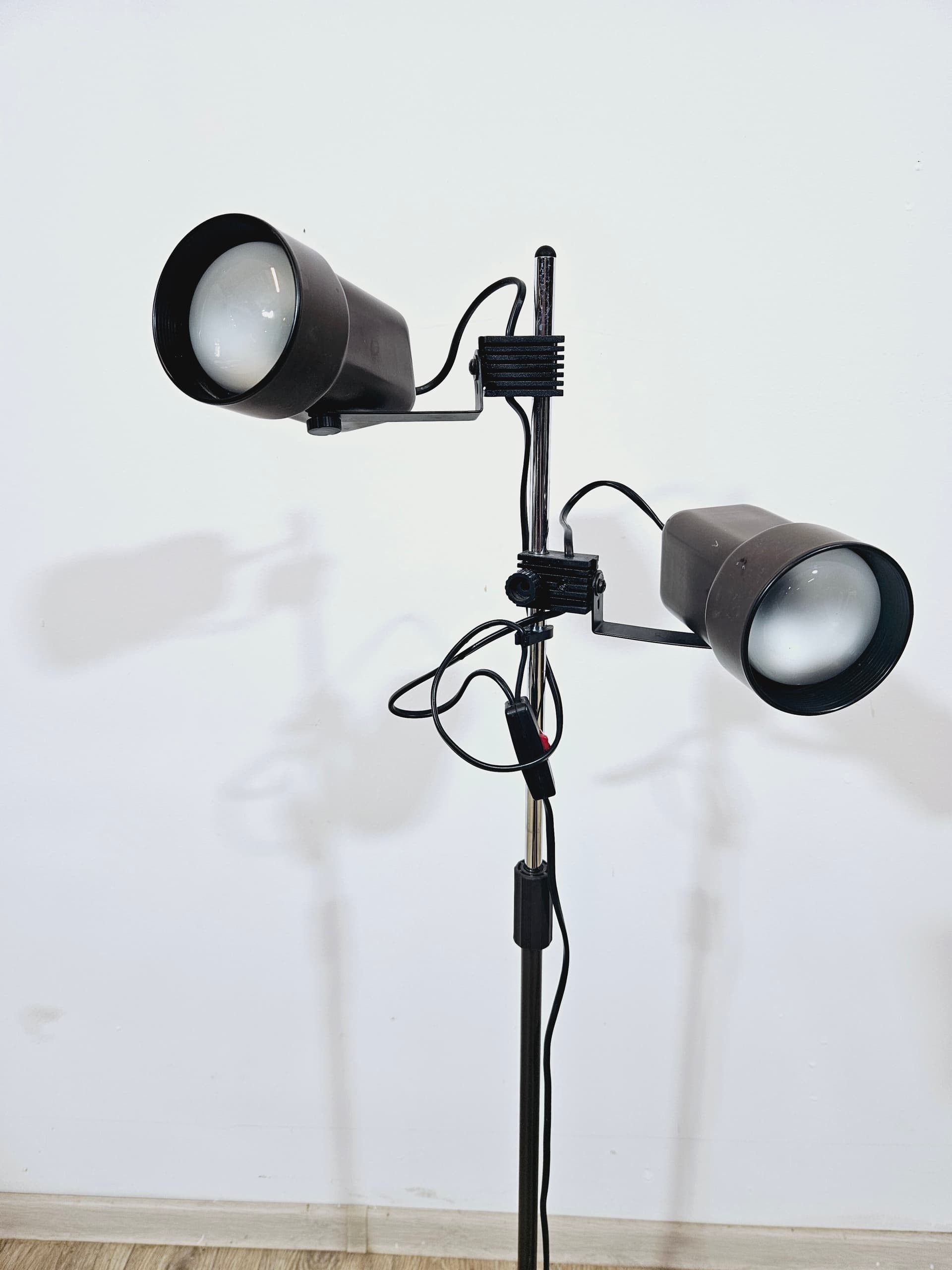 Floor lamp, black metal, Germany, 1960s. - 365140