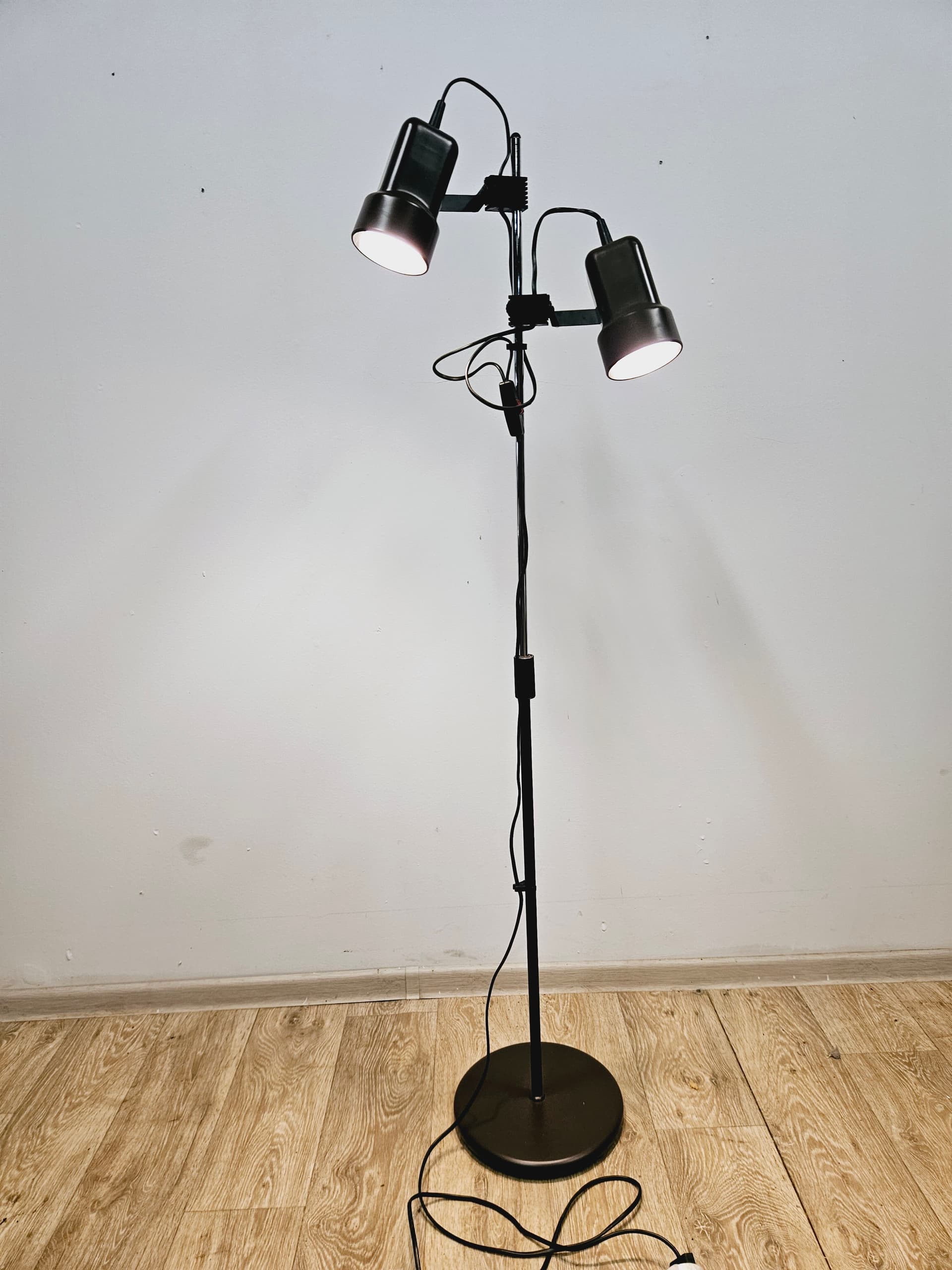 Floor lamp, black metal, Germany, 1960s. - 365149