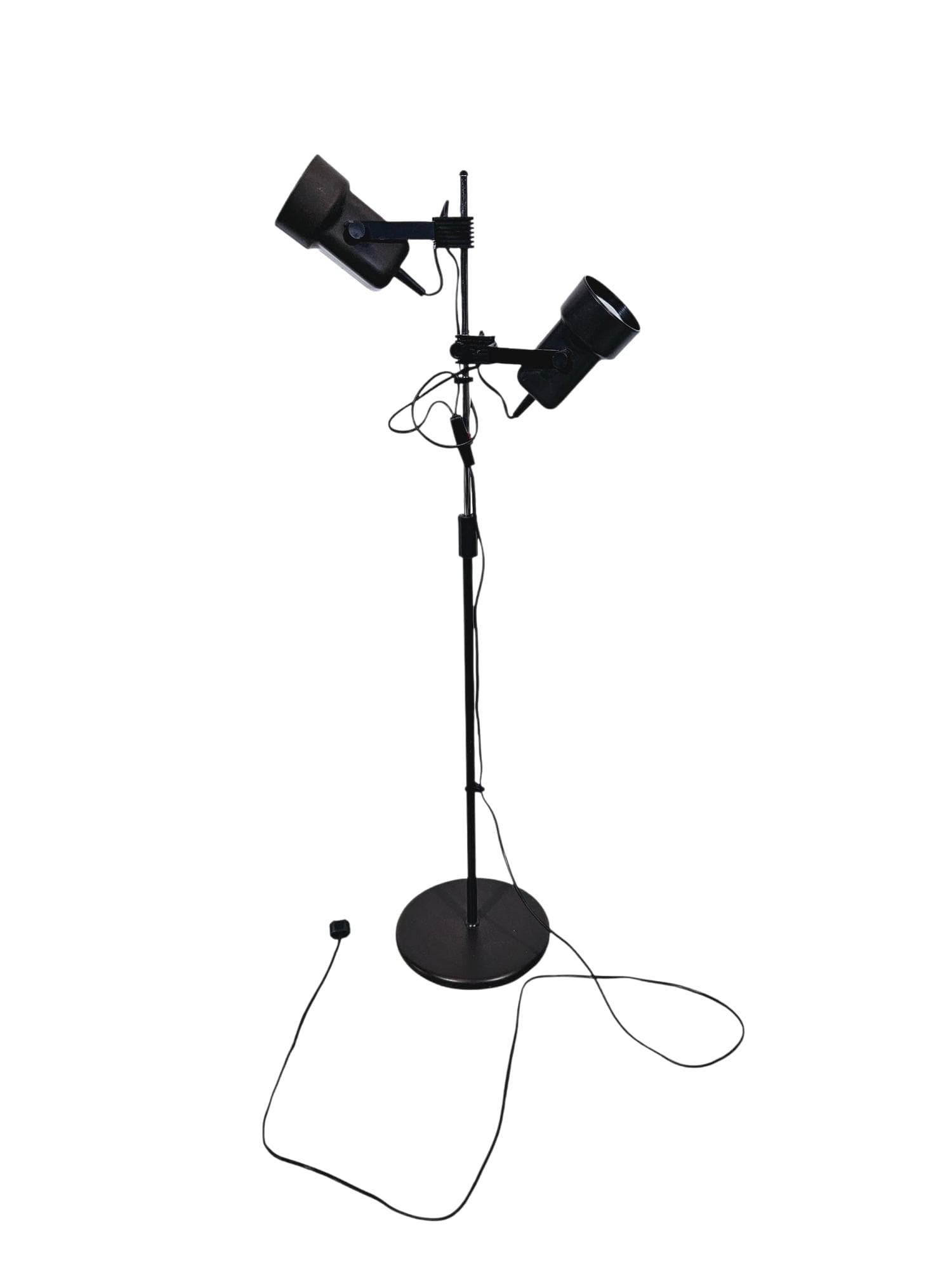 Floor lamp, black metal, Germany, 1960s.