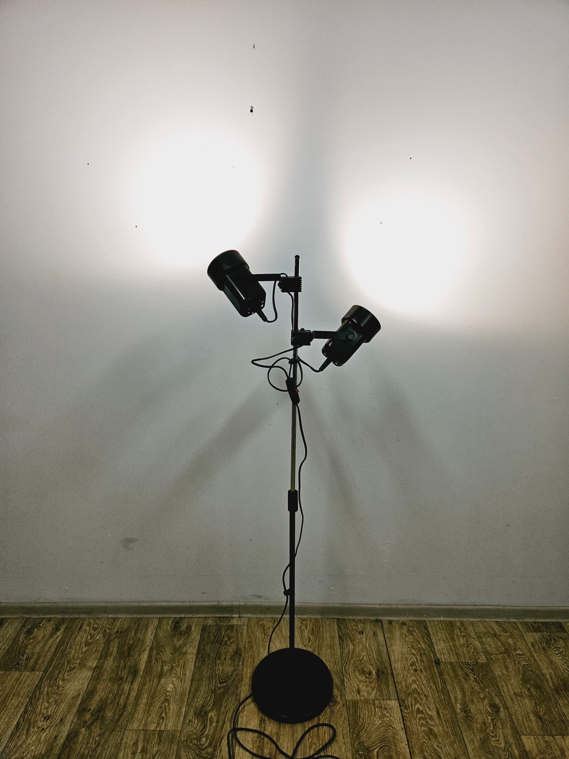 Floor lamp, black metal, Germany, 1960s. - 365151