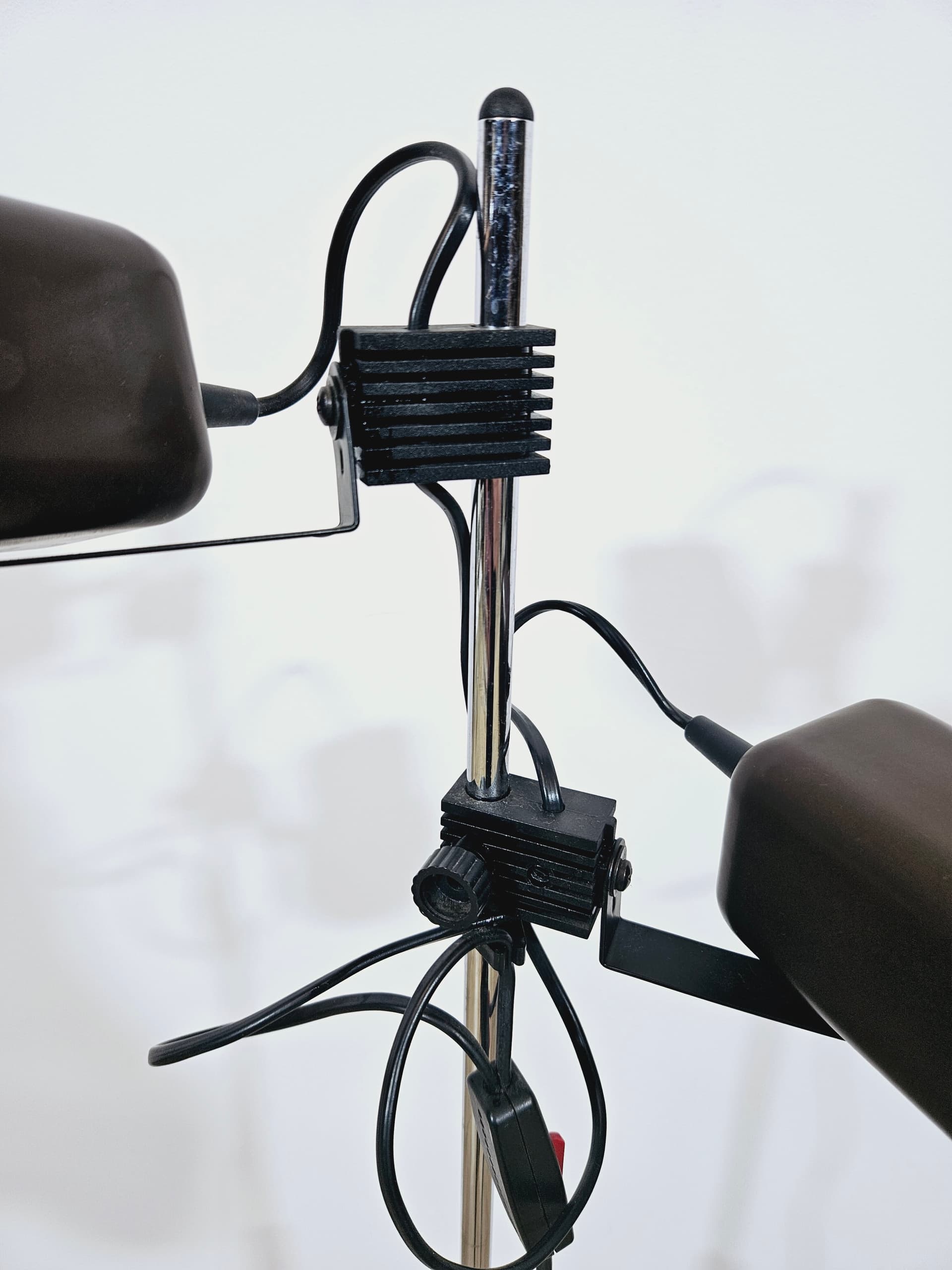 Floor lamp, black metal, Germany, 1960s. - 365143