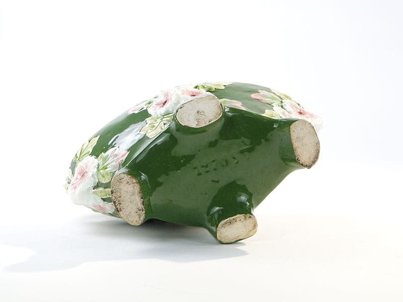 Art Nouveau Jardiniere, green, ceramic, Eichwald, Germany, early 20th century - 365173