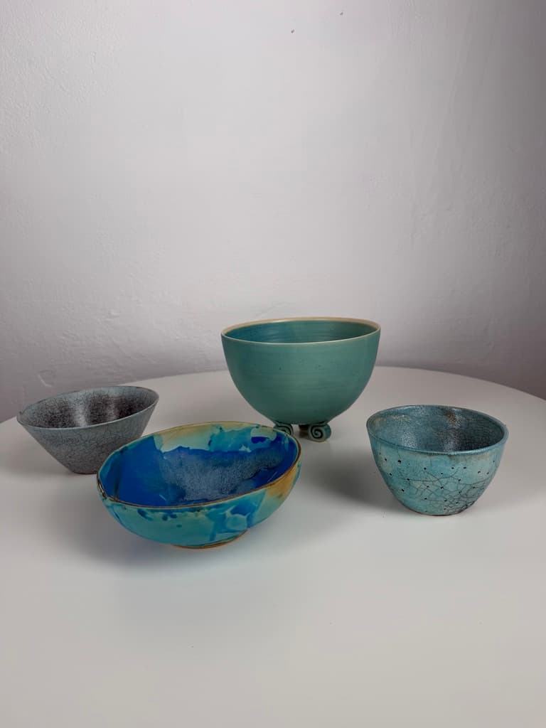 Set of four bowls, ceramic, Denmark, 1980s. - 365297