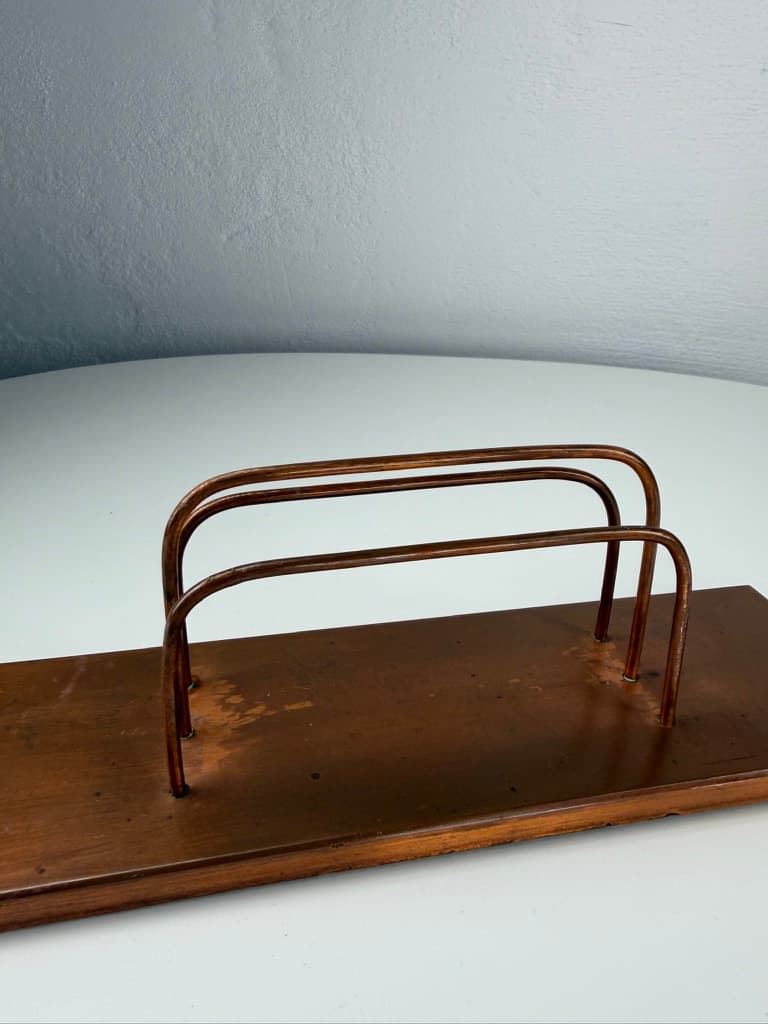 Desk Organizer, brown copper, Denmark, 1960s - 365313