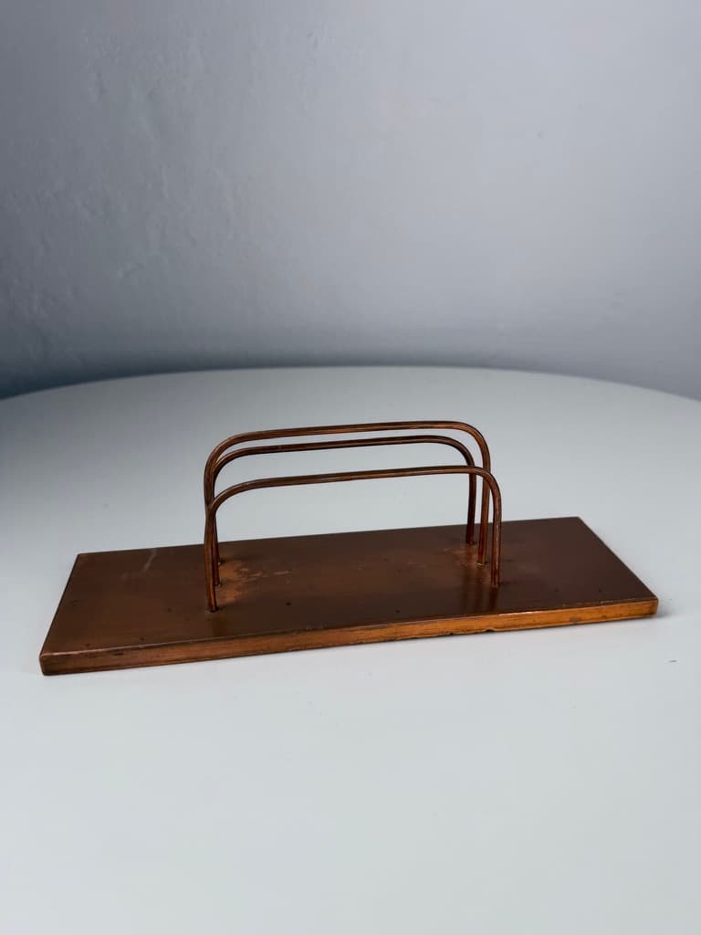 Desk Organizer, brown copper, Denmark, 1960s - 365309