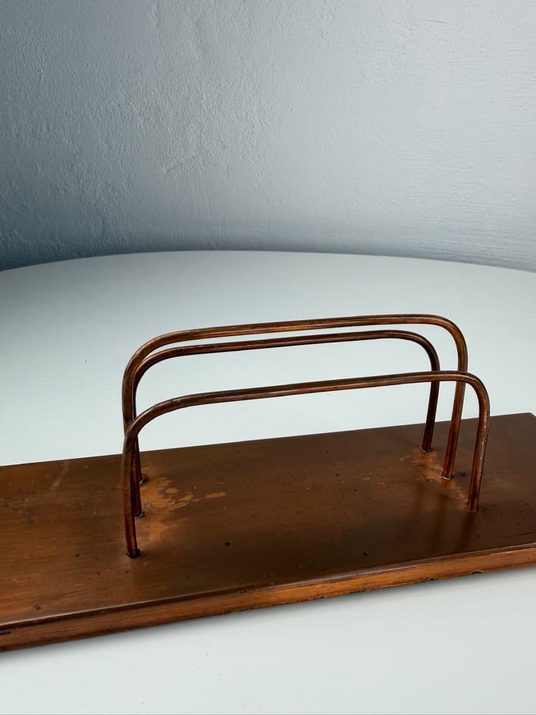 Desk Organizer, brown copper, Denmark, 1960s - 365314
