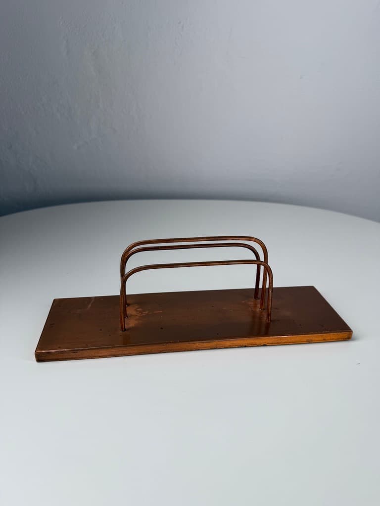Desk Organizer, brown copper, Denmark, 1960s - 365310