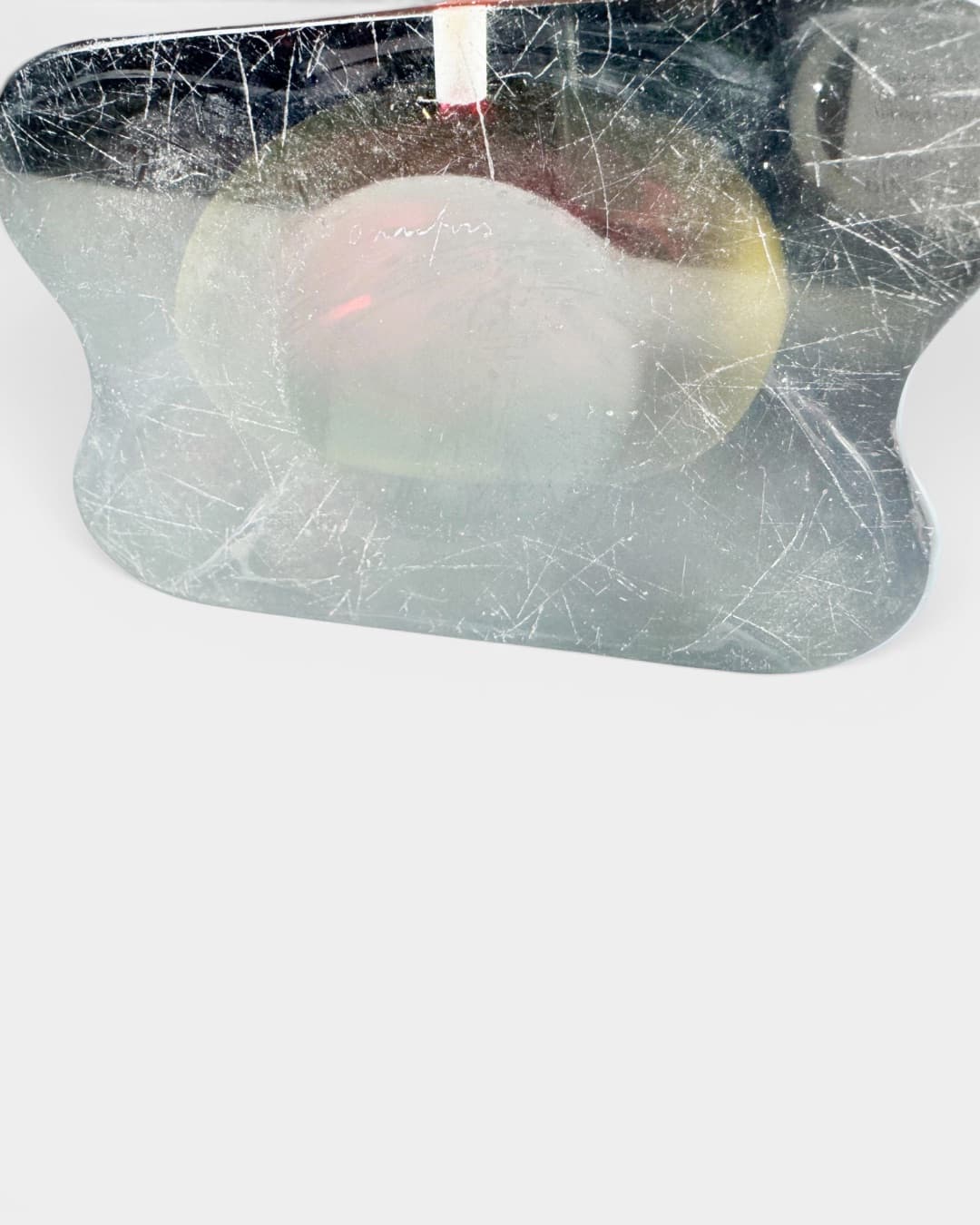 Table lamp, red clear glass, by C. Fagerlund, Orrefors, Sweden, 1950s. - 365405
