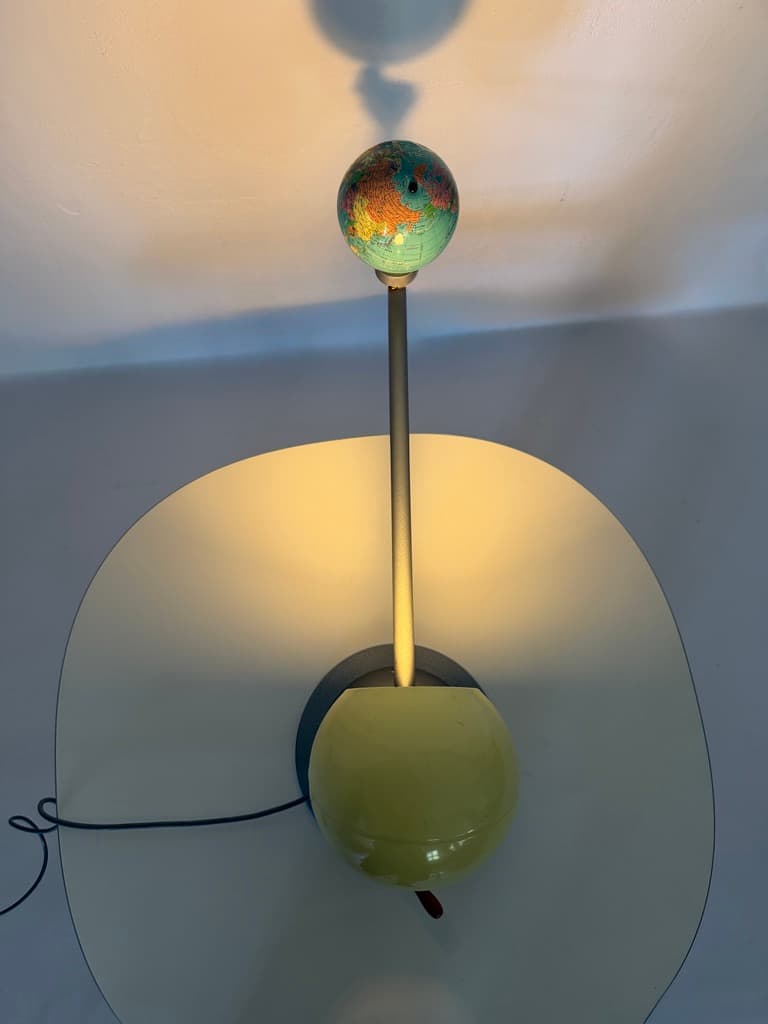 Tellurium, silver metal, yellow plastic, paper, Germany, 1960s. - 365413