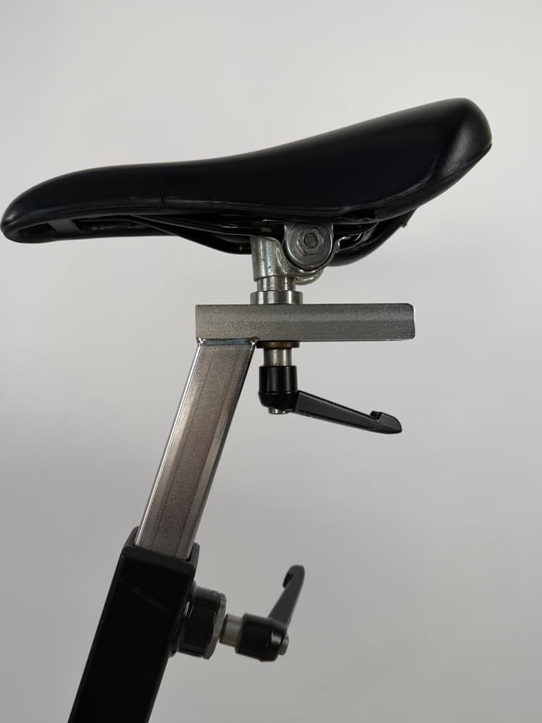 Spinning bike Body Bike Future Workout, brushed steel silver, aluminum silver, wood brown, Denmark, 1990s. - 365439