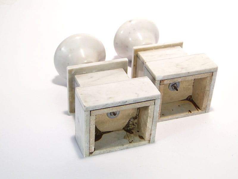 Pair of Neoclassical Garnitures, white marble, bronze, France, 19th century - 365463