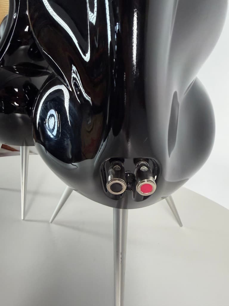 Set of four speakers MiniPod and MicroPod, black, plastic, aluminium, by S. Ghahary, Denmark - 365468