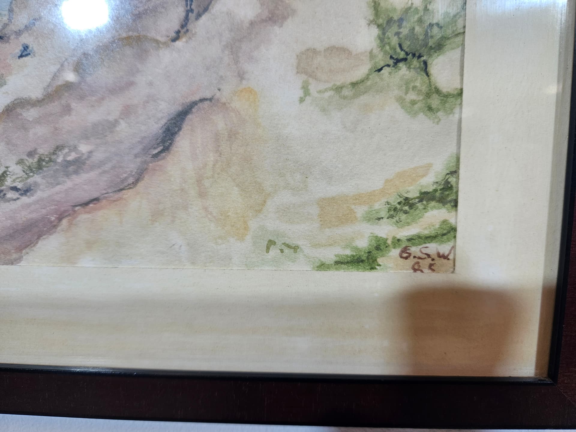 Artwork Wybrzeże, beige blue pastel, paper, 1980s, 26x32.5 cm - 365511