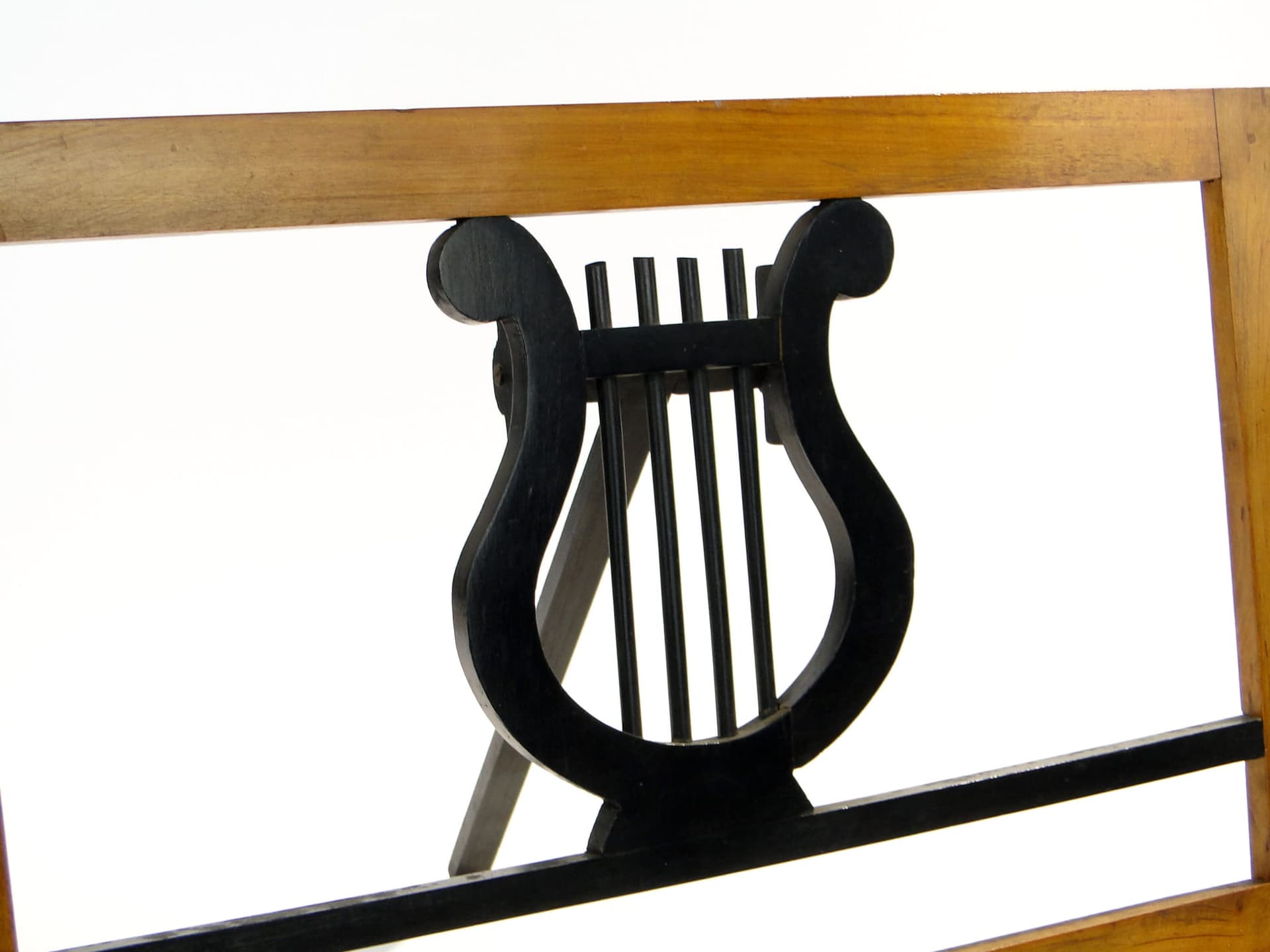 Book Stand Biedermeier, brown wood, black detail, Poland, 1840s - 365529