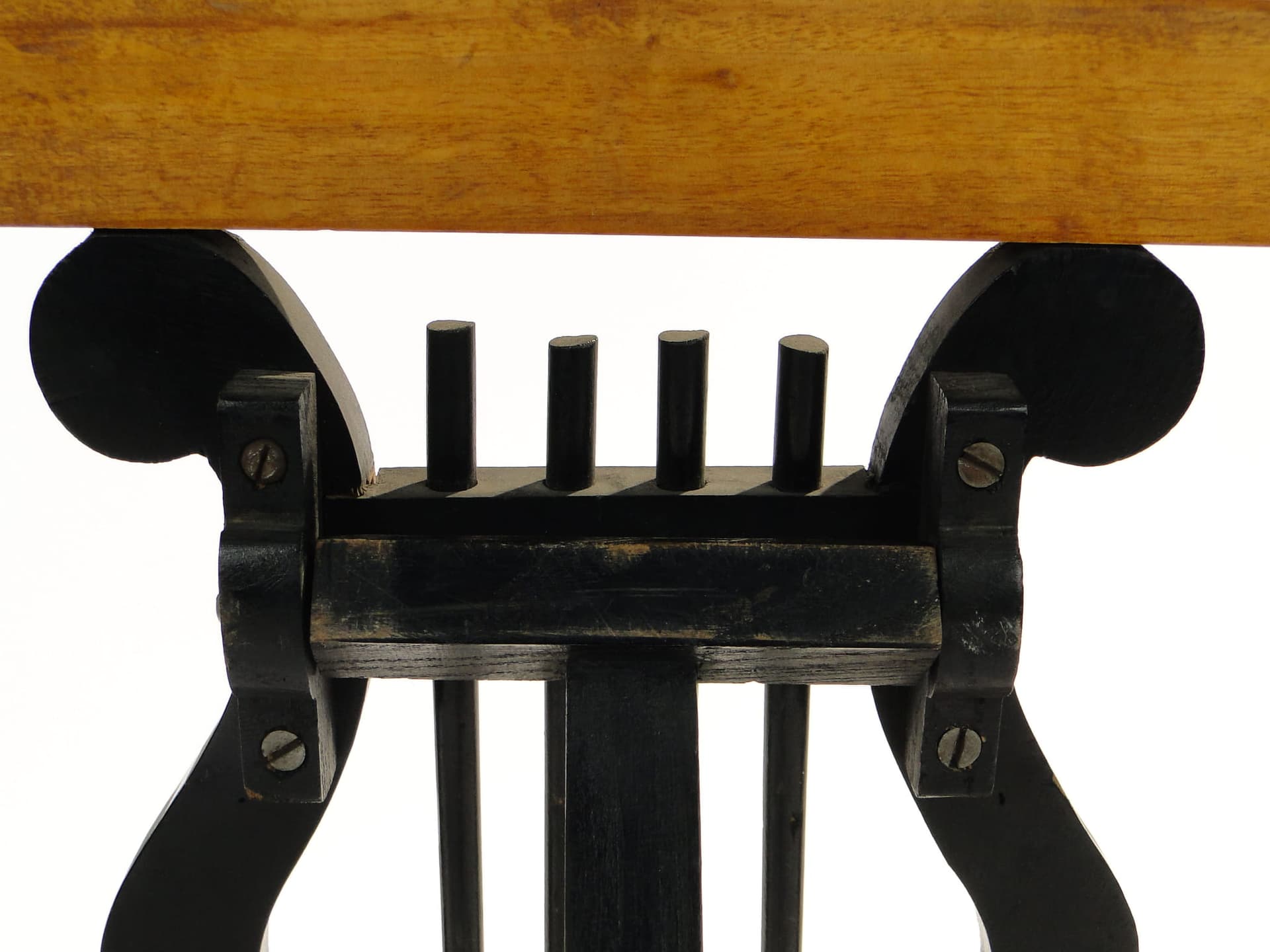 Book Stand Biedermeier, brown wood, black detail, Poland, 1840s - 365533