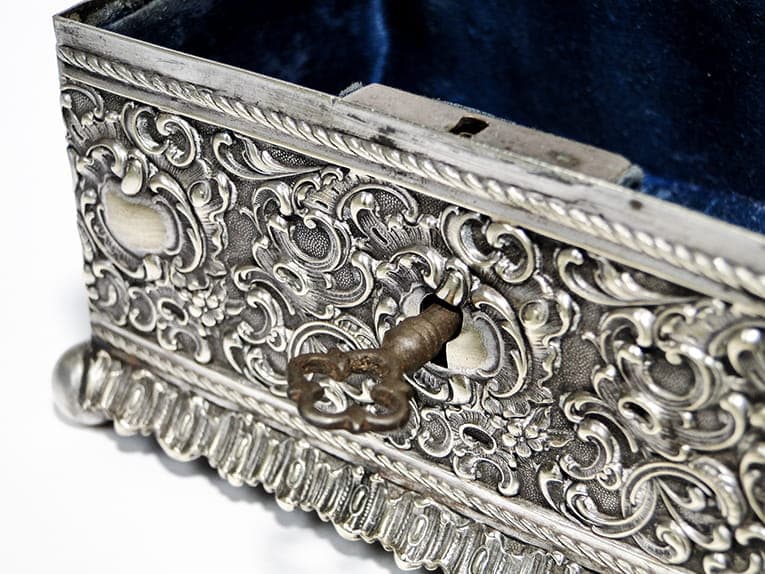 Jewelry Casket Rococo, silver brass, WMF, Germany, 19th century - 365623