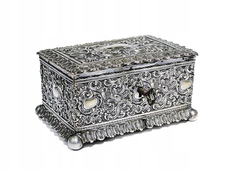 Jewelry Casket Rococo, silver brass, WMF, Germany, 19th century - 365620