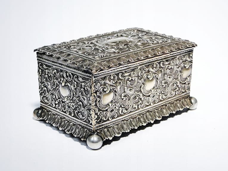 Jewelry Casket Rococo, silver brass, WMF, Germany, 19th century - 365619