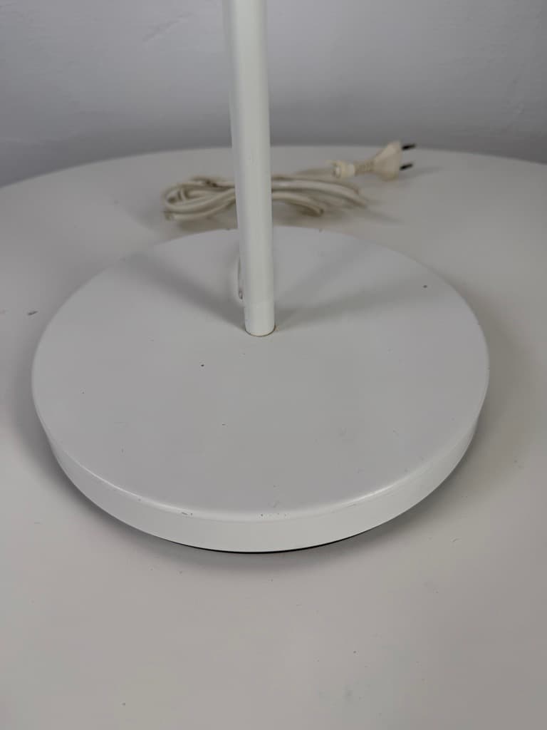 Table lamp, white, red, metal, Denmark, 1980s - 365718