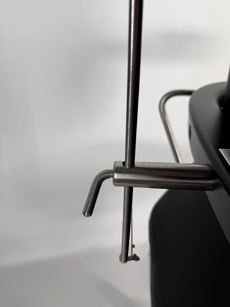 Swivel Chair Sonet, black natural leather, silver aluminium, Denmark, 1980s. - 365730