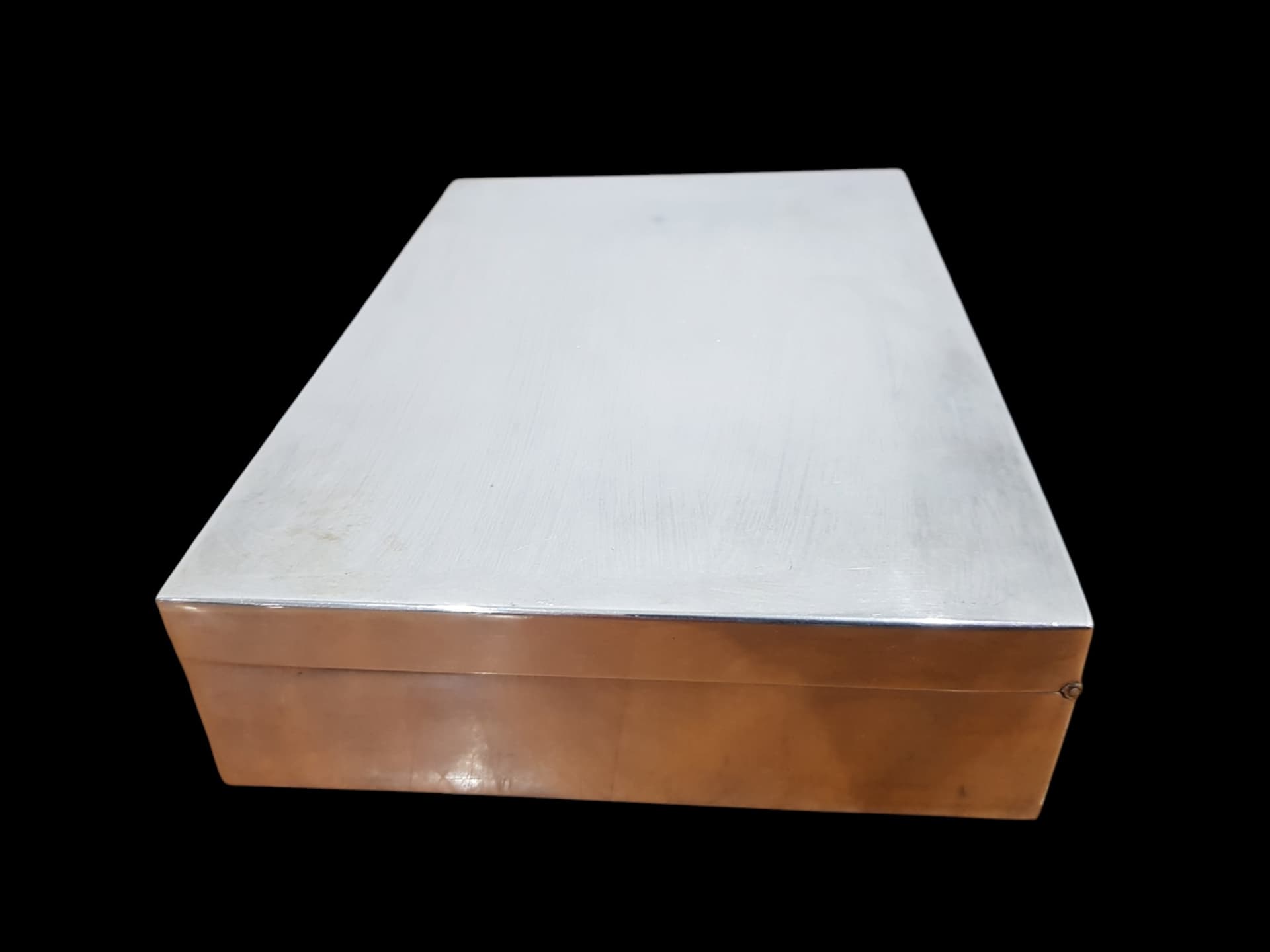 Cigar box, 925 silver silver, wood brown, United Kingdom, 1940s - 365796