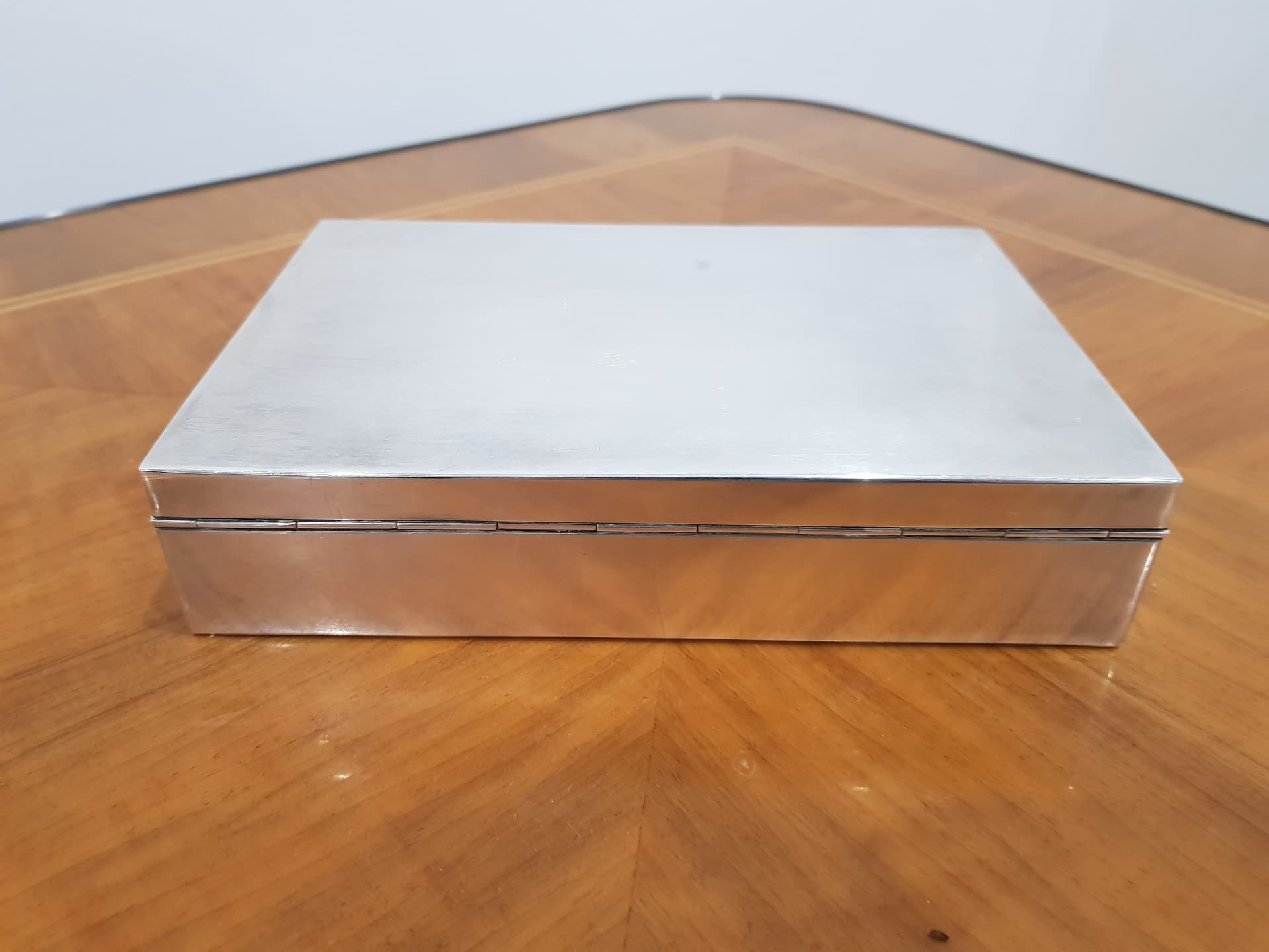 Cigar box, 925 silver silver, wood brown, United Kingdom, 1940s - 365802