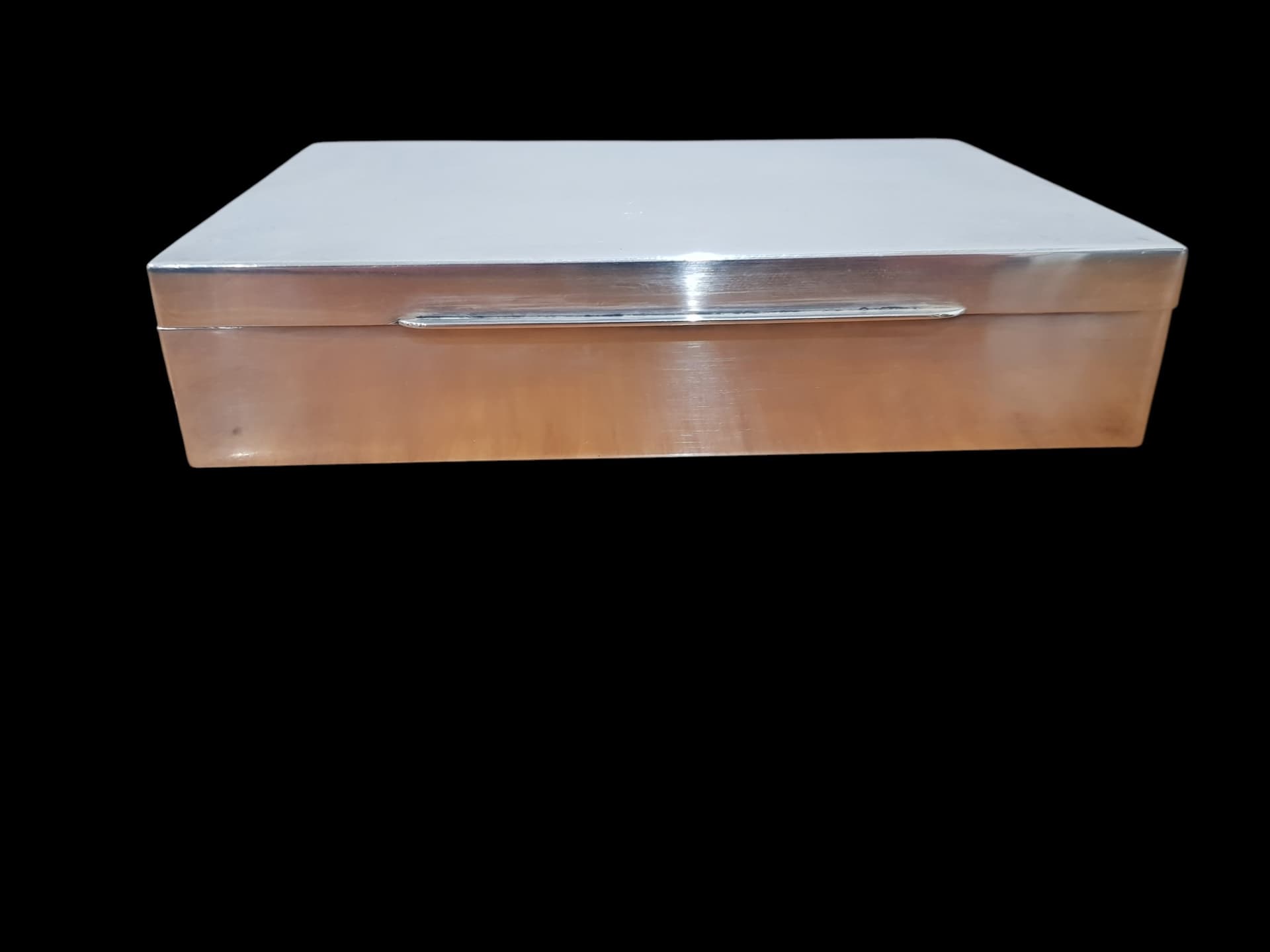 Cigar box, 925 silver silver, wood brown, United Kingdom, 1940s - 365793