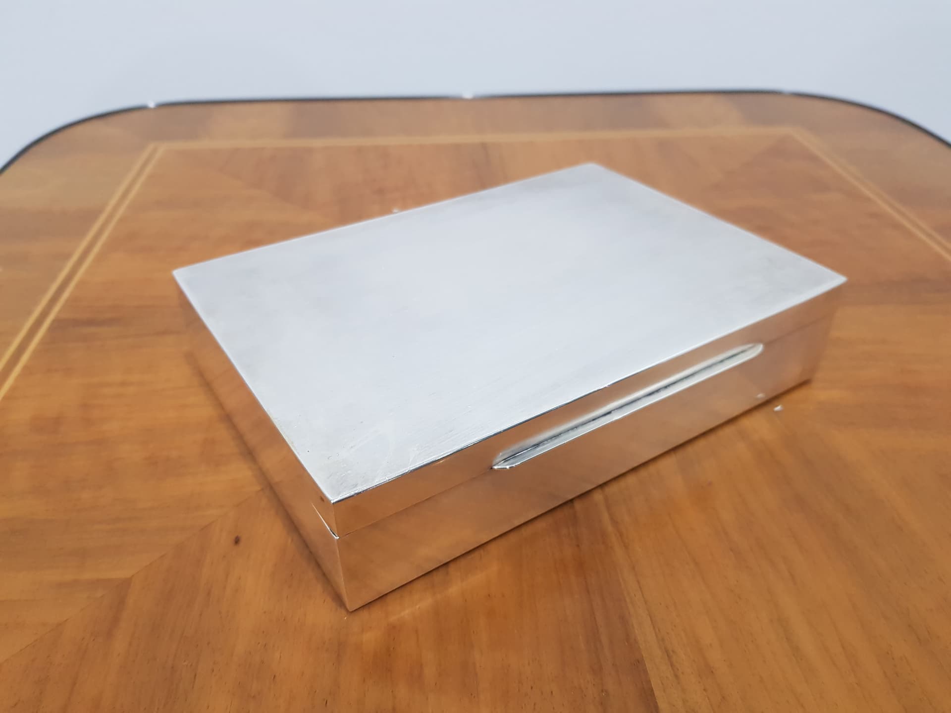 Cigar box, 925 silver silver, wood brown, United Kingdom, 1940s - 365799