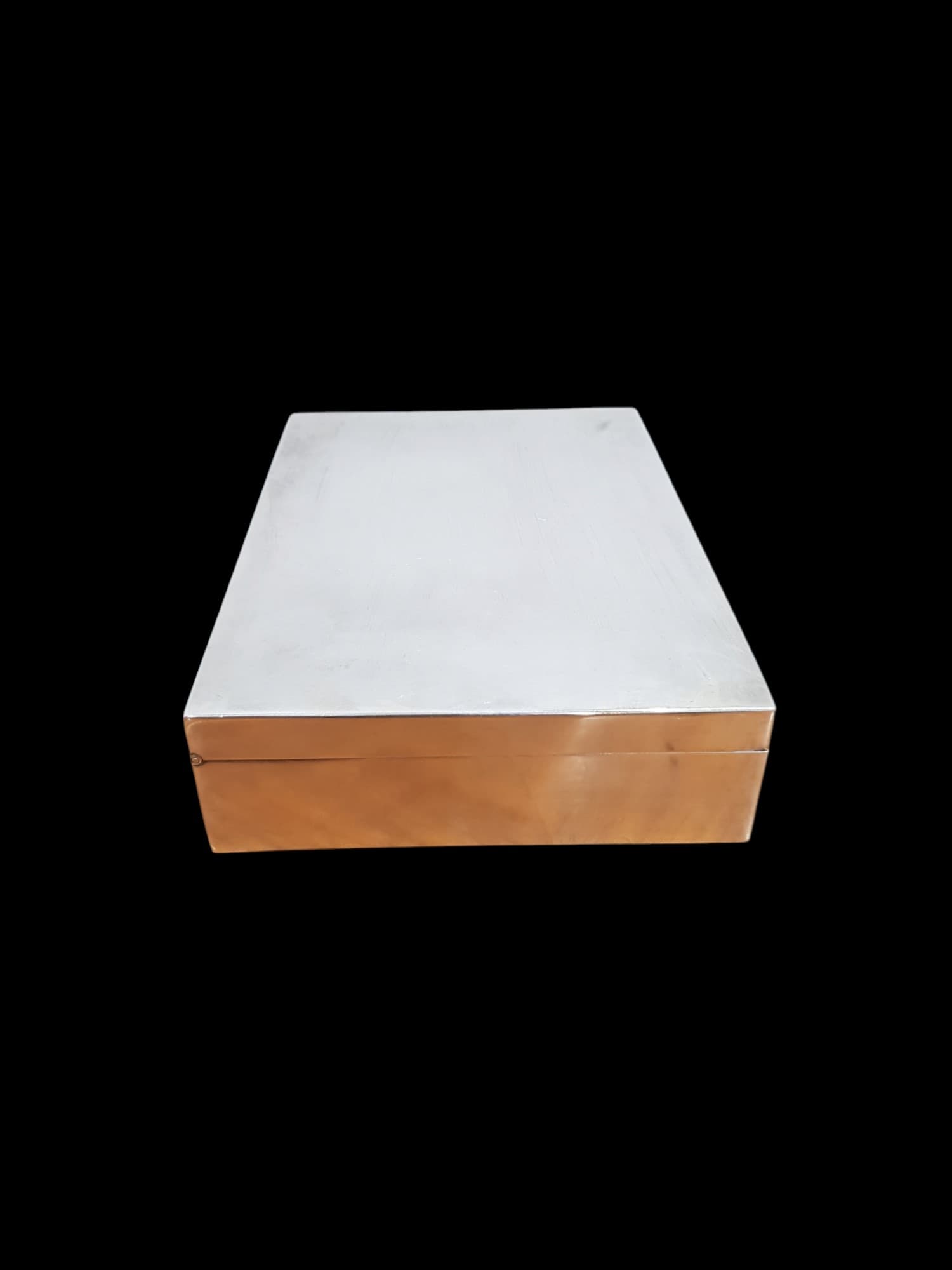 Cigar box, 925 silver silver, wood brown, United Kingdom, 1940s - 365794