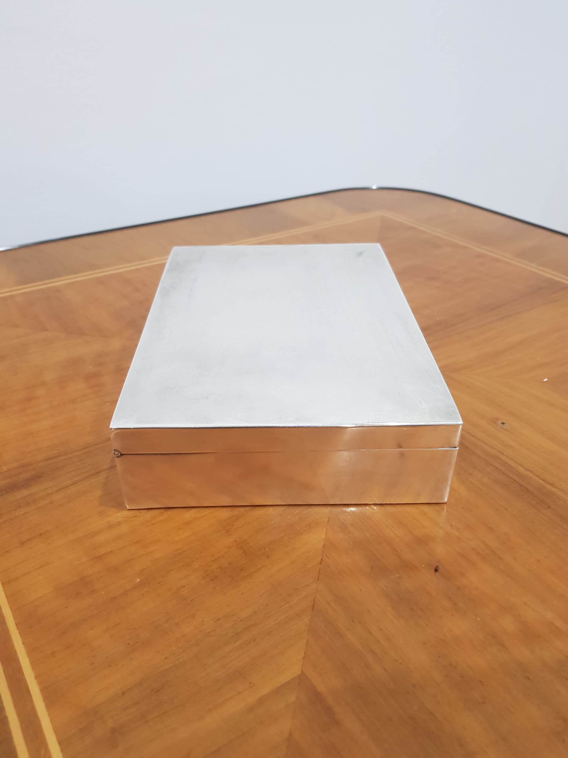 Cigar box, 925 silver silver, wood brown, United Kingdom, 1940s - 365801
