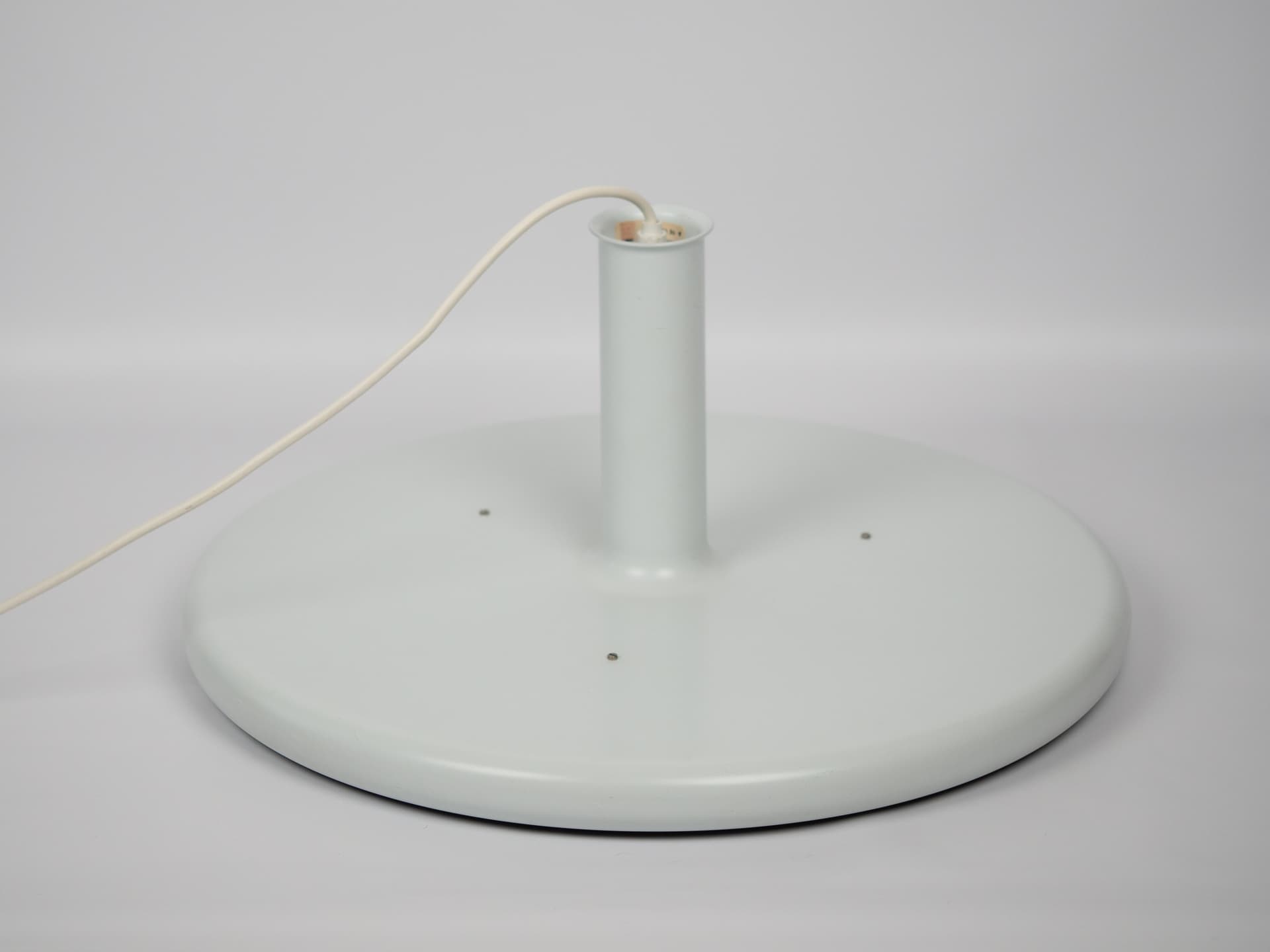 Pendant lamp Optima, white, metal, by H. Due, Fog & Mørup, Denmark, 1970s. - 365878