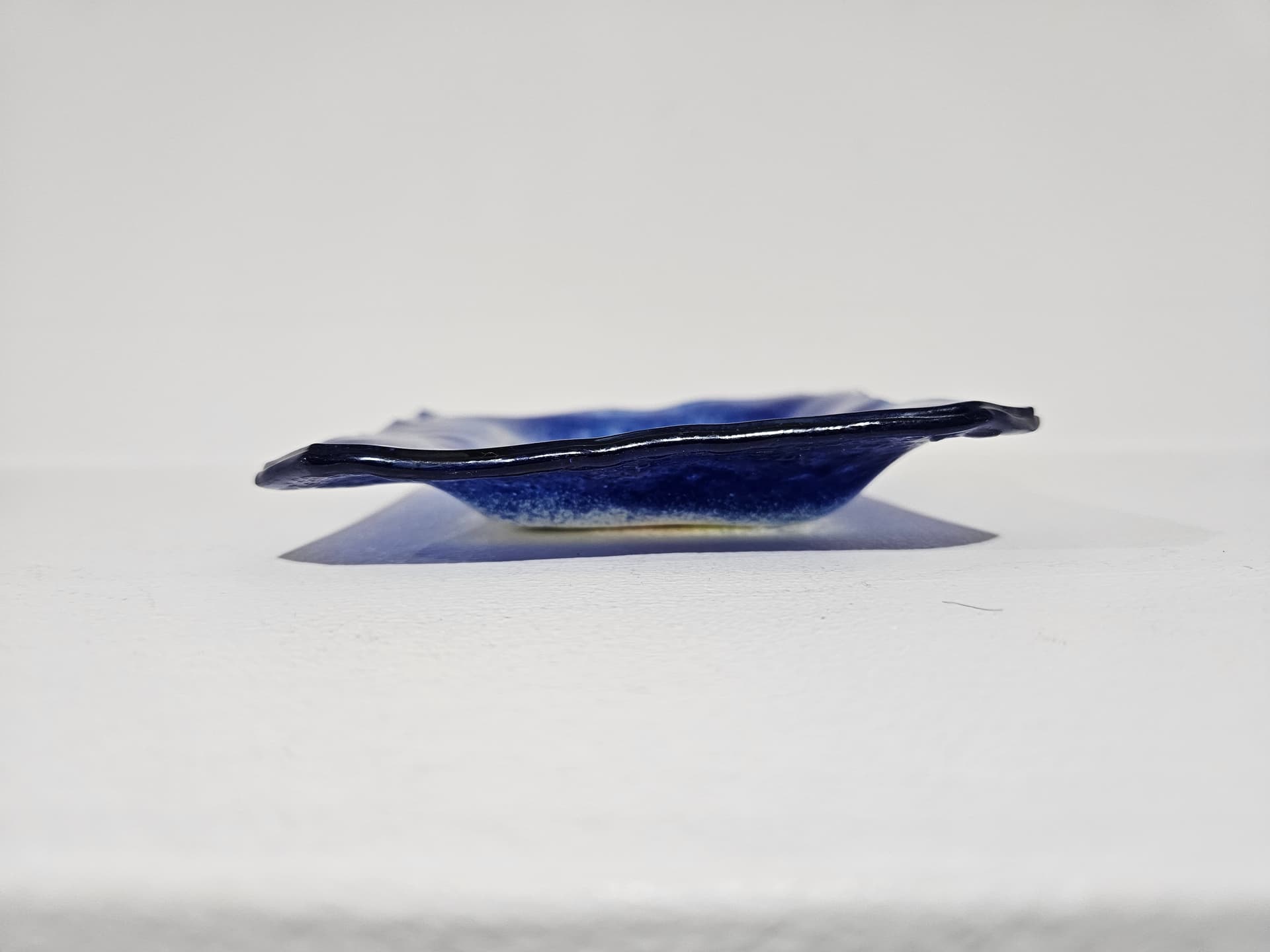 Dish, blue glass, Germany, 1970s. - 366143