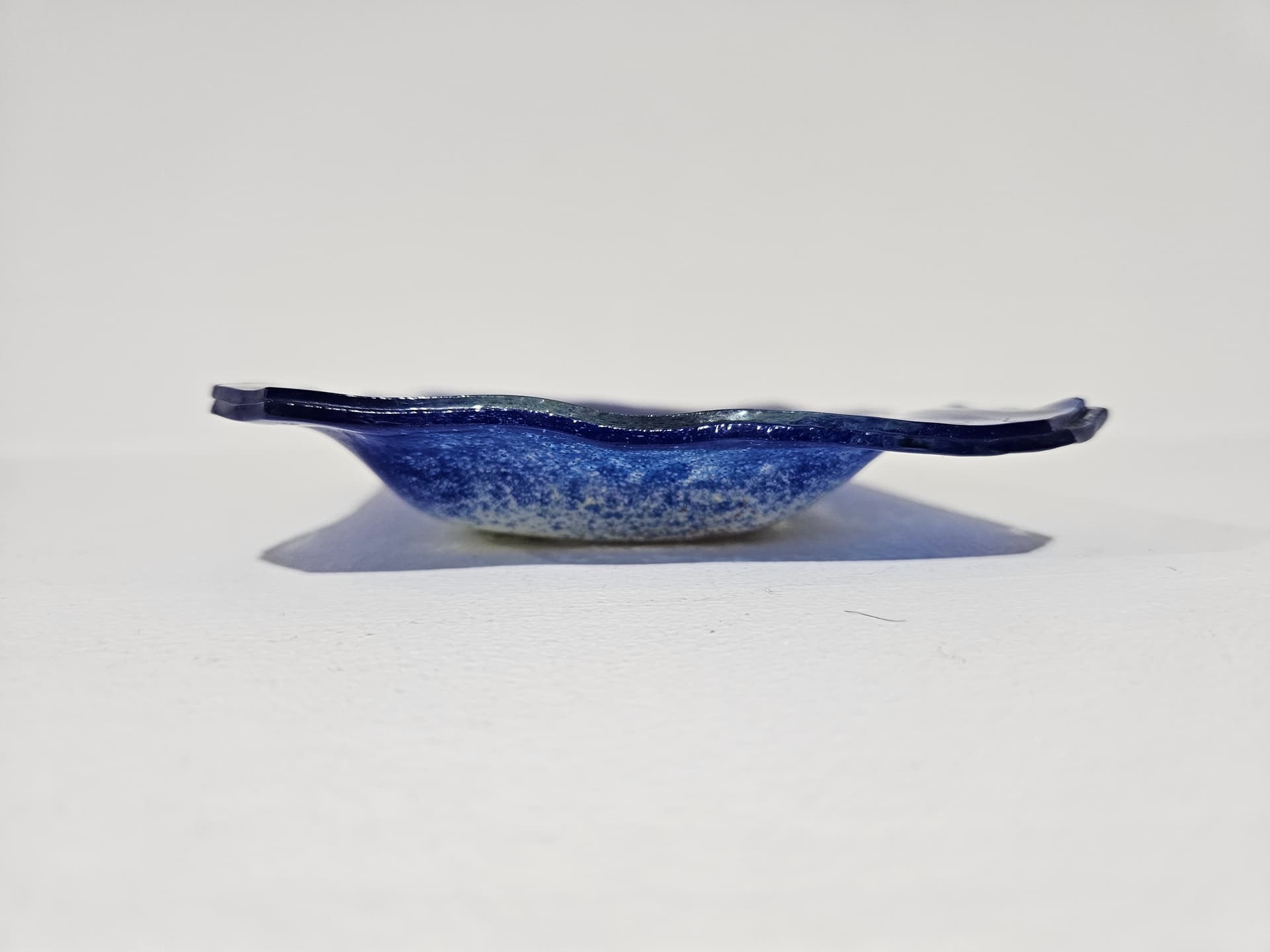 Dish, blue glass, Germany, 1970s. - 366145